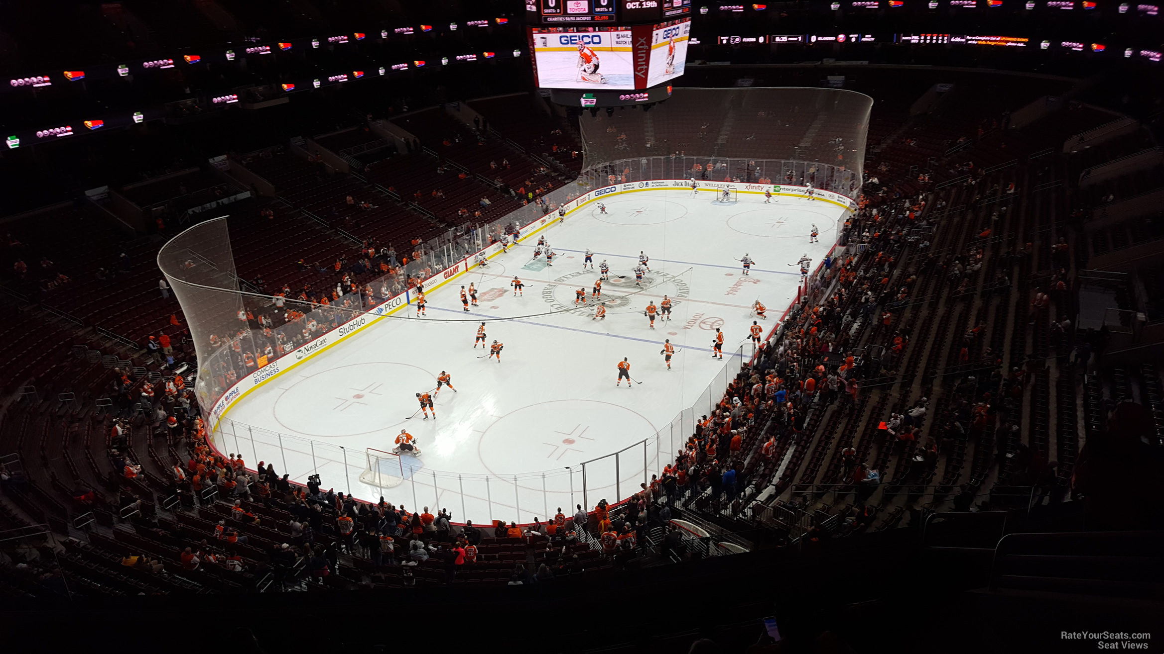 section 221, row 8 seat view  for hockey - wells fargo center