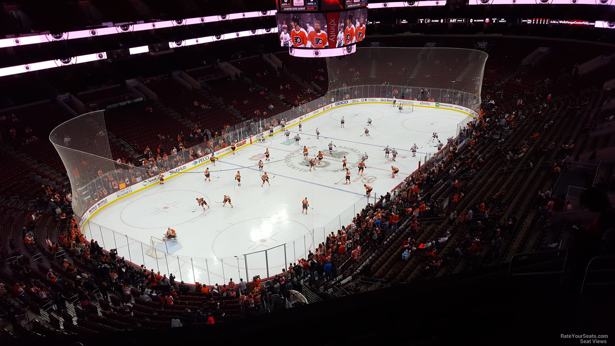 section 221a, row 8 seat view  for hockey - wells fargo center