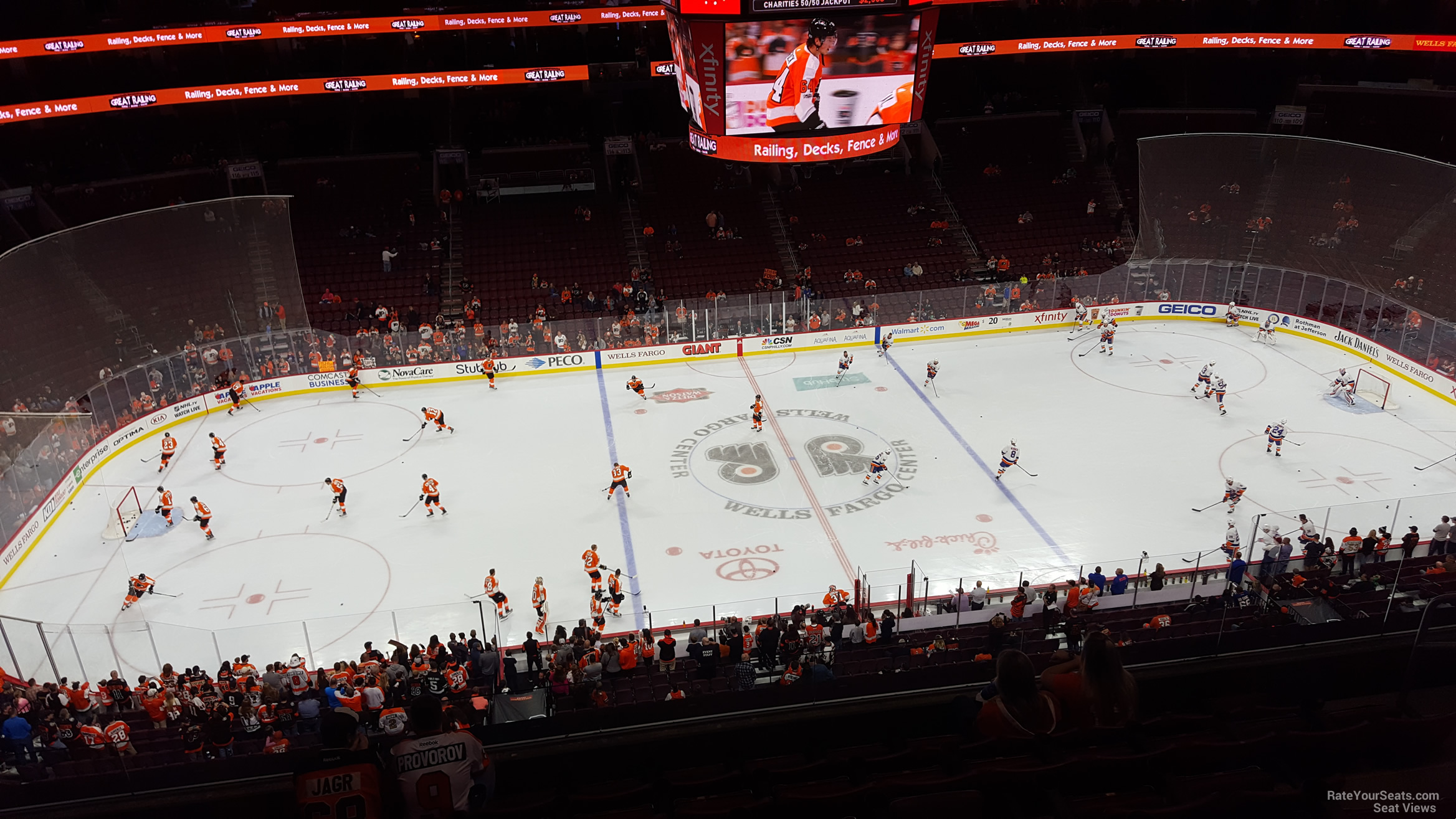 section 224, row 8 seat view  for hockey - wells fargo center