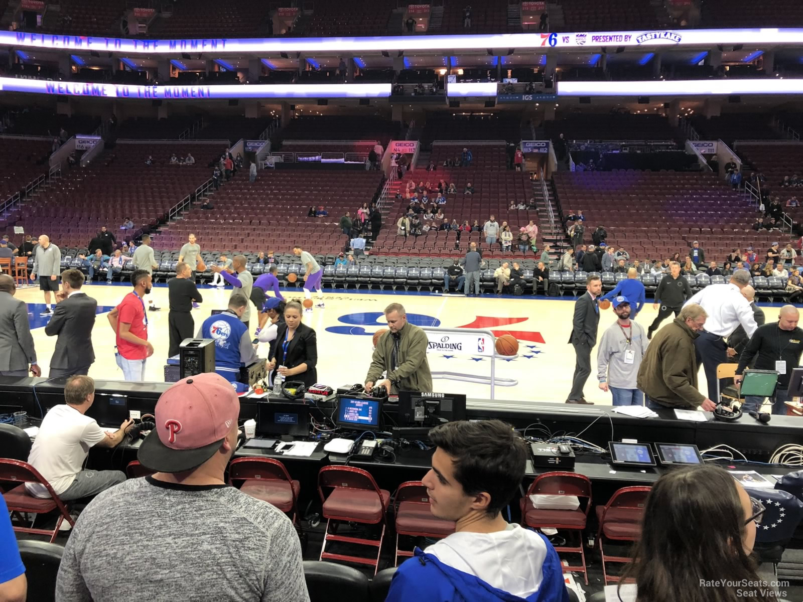 section 101, row 3 seat view  for basketball - wells fargo center