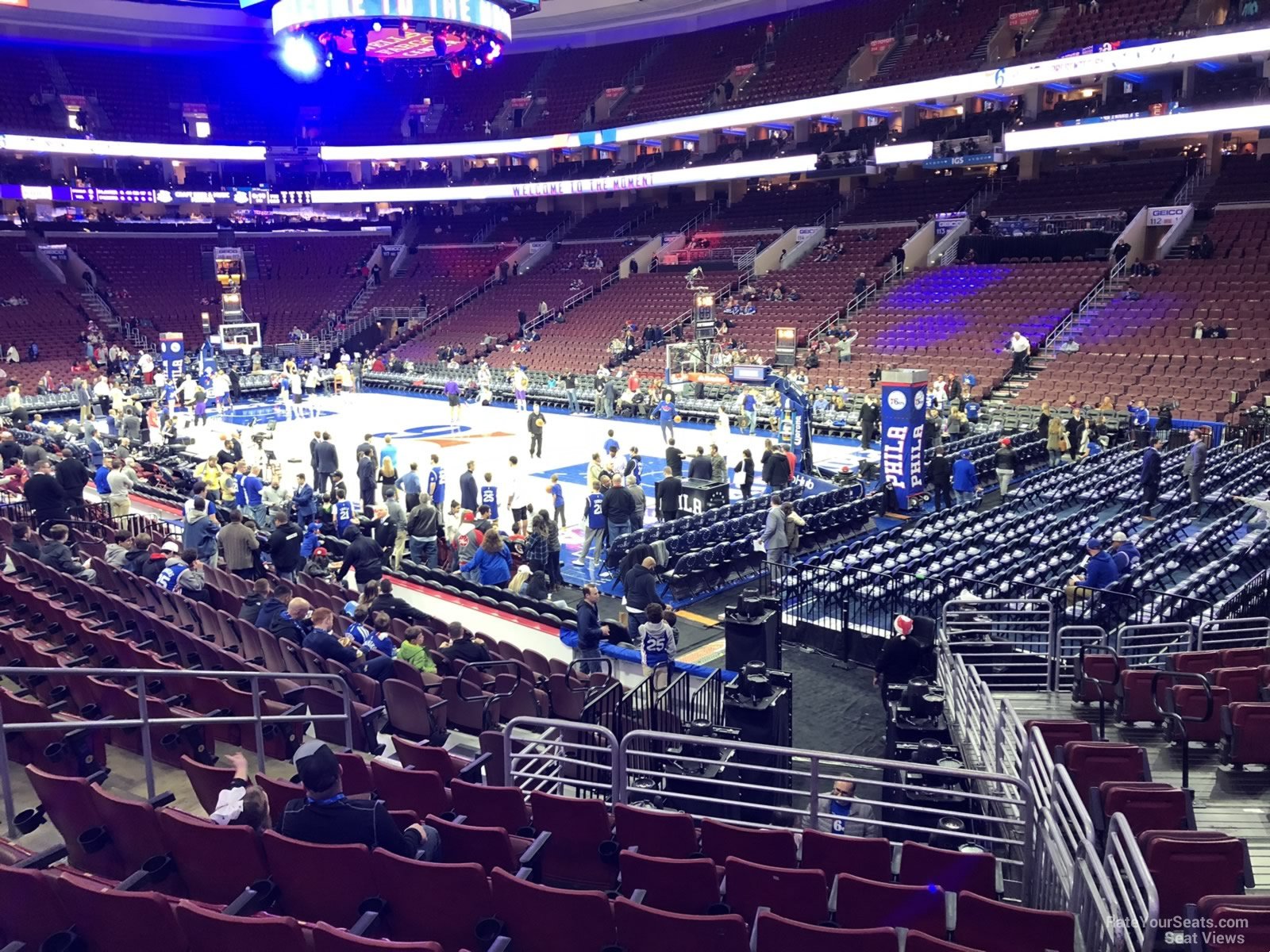 section 104, row 14 seat view  for basketball - wells fargo center