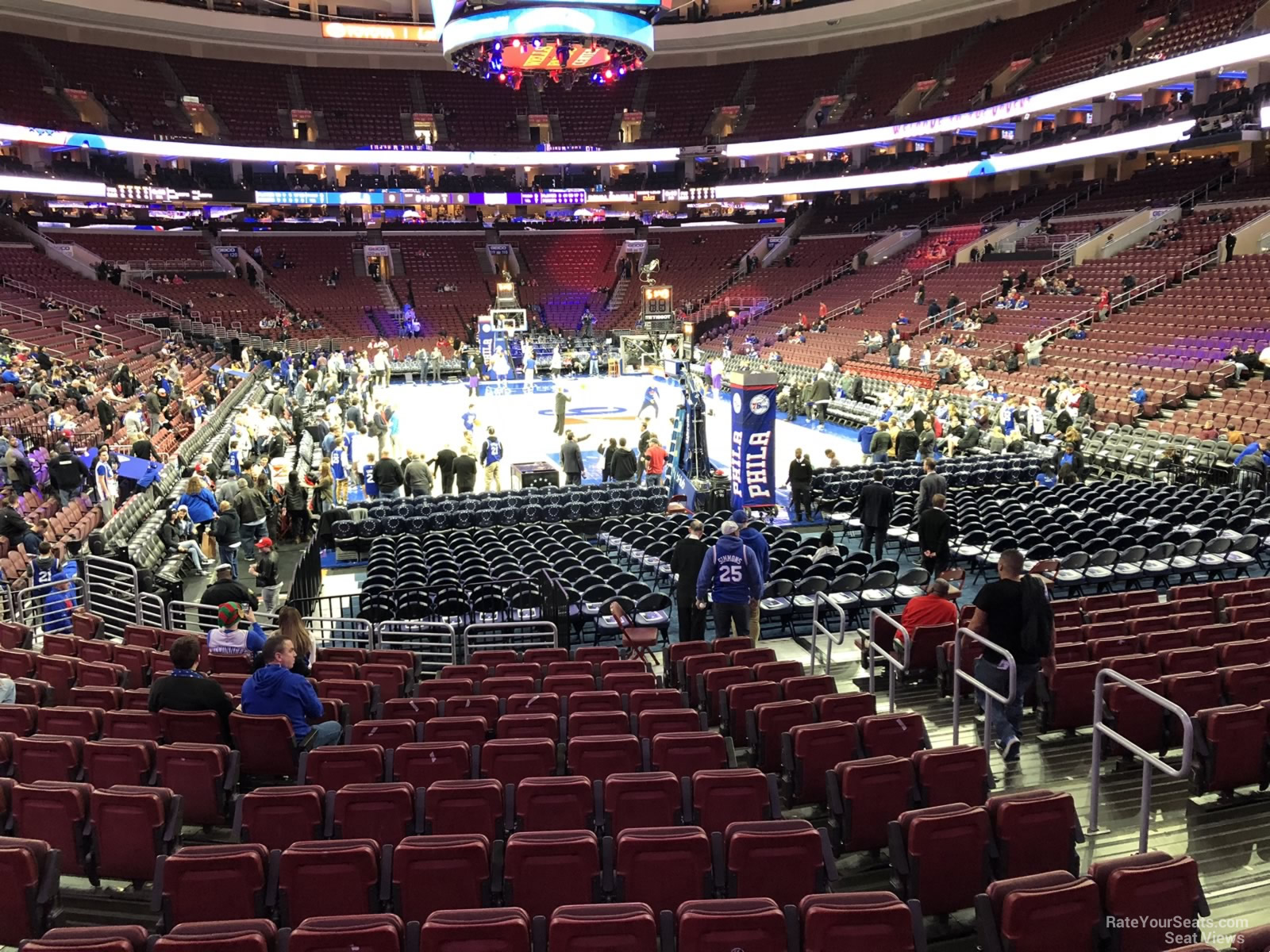 section 106, row 14 seat view  for basketball - wells fargo center