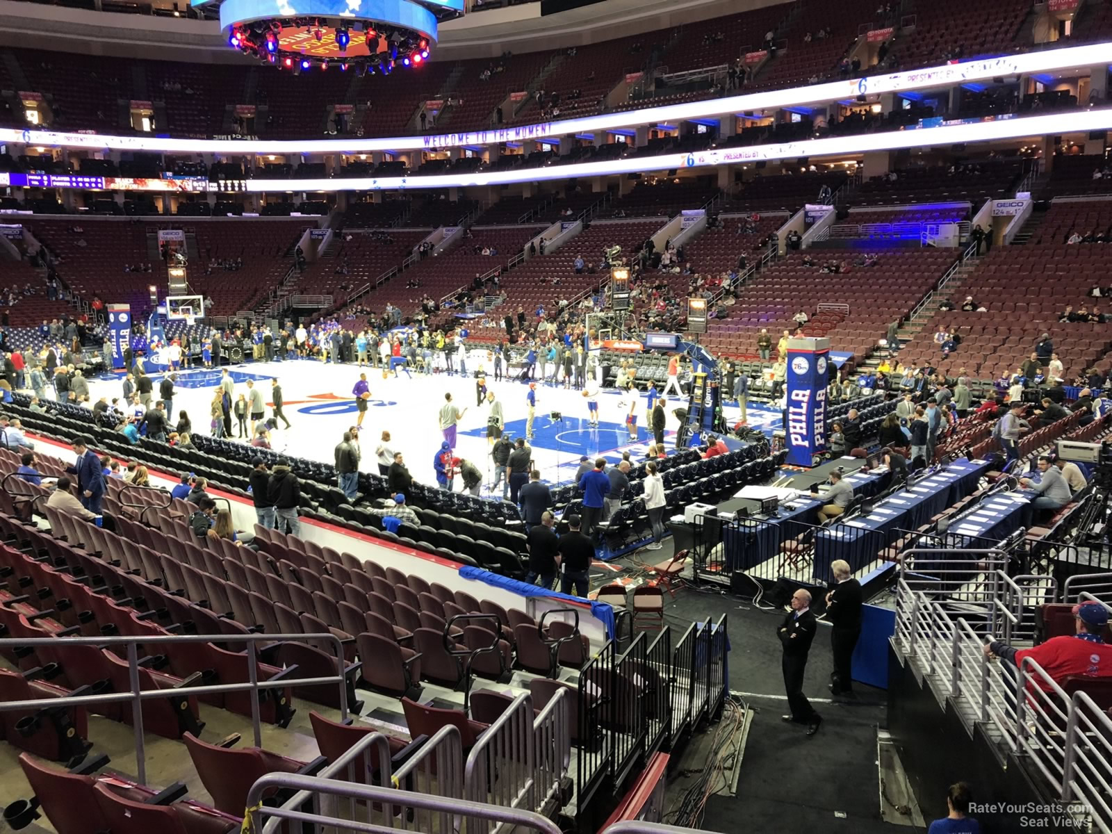section 116, row 14 seat view  for basketball - wells fargo center