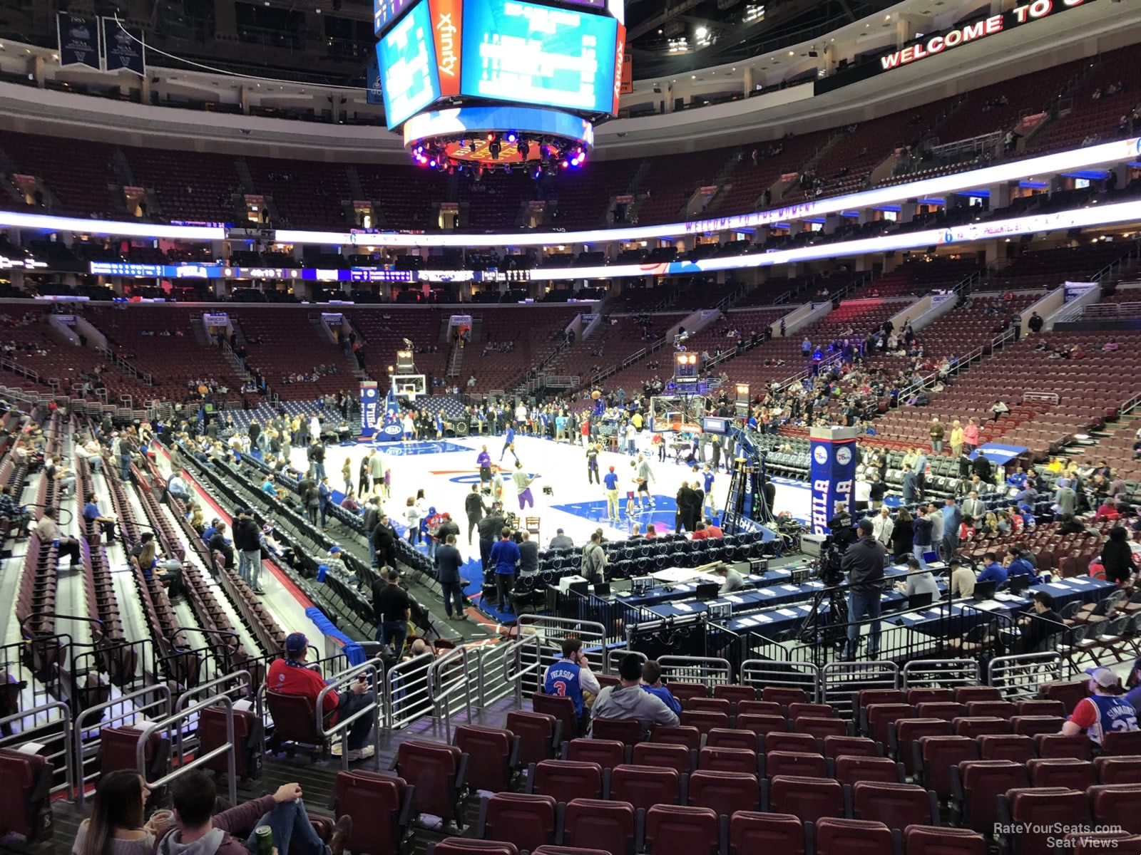 section 117, row 14 seat view  for basketball - wells fargo center