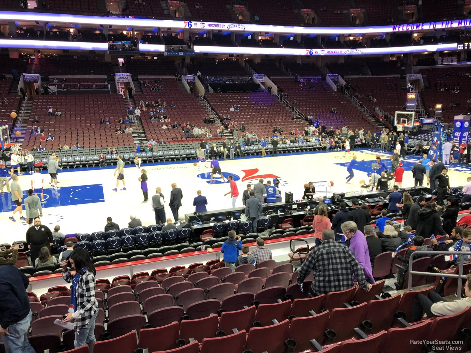 section 124, row 14 seat view  for basketball - wells fargo center