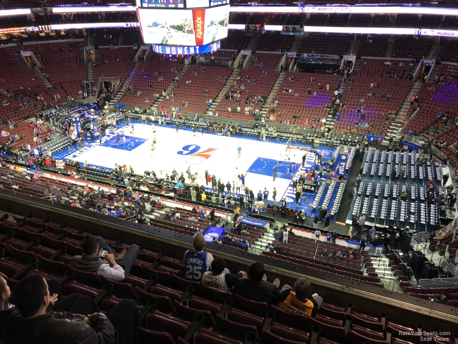 section 203, row 7 seat view  for basketball - wells fargo center