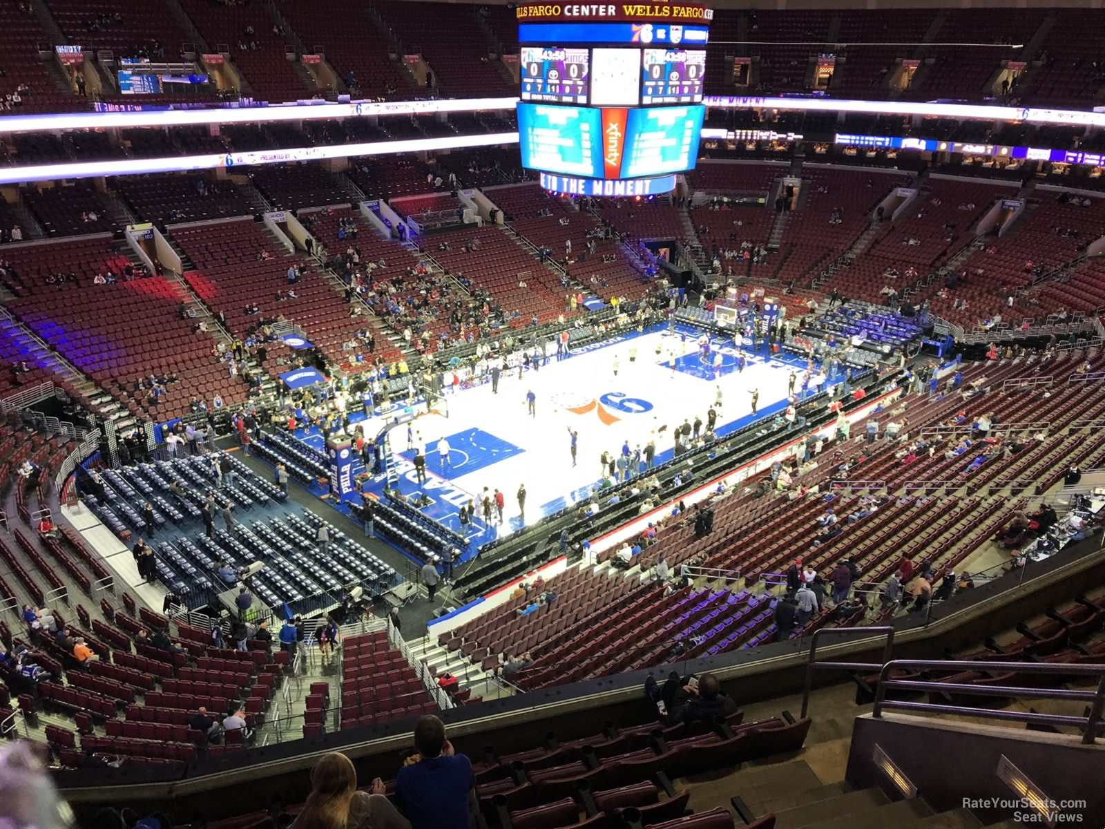 section 210, row 7 seat view  for basketball - wells fargo center