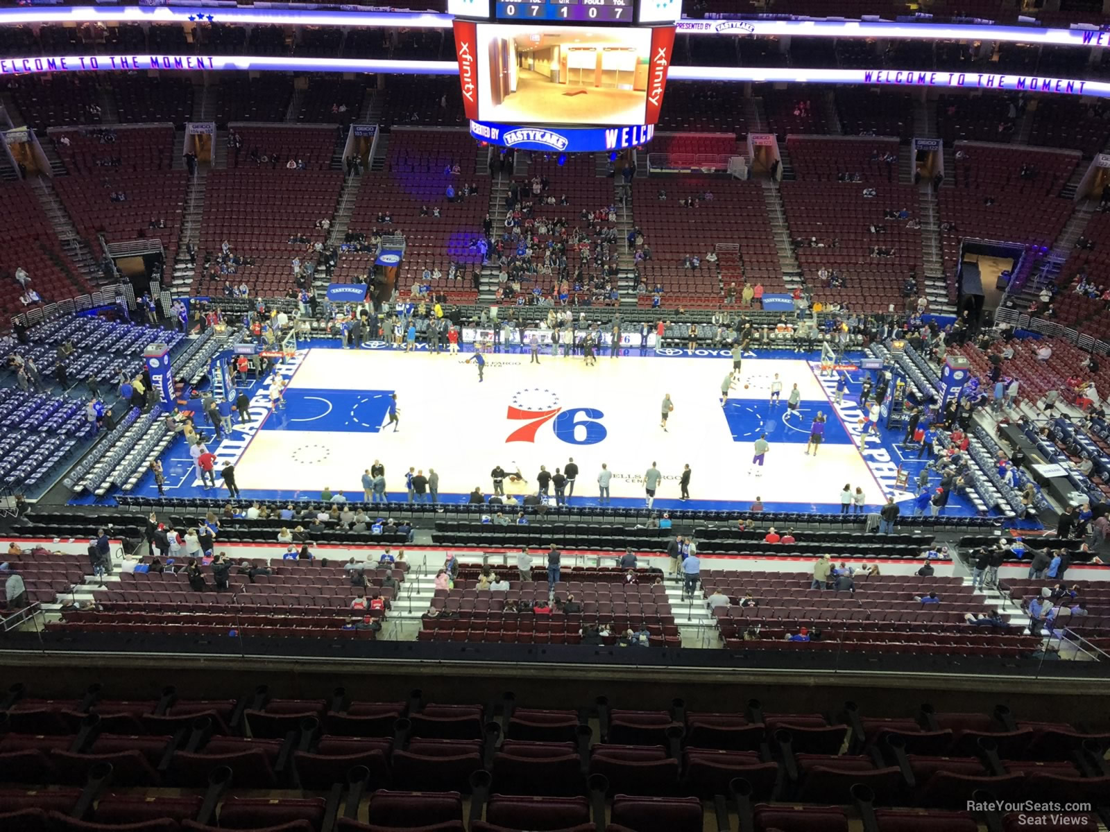section 213, row 7 seat view  for basketball - wells fargo center
