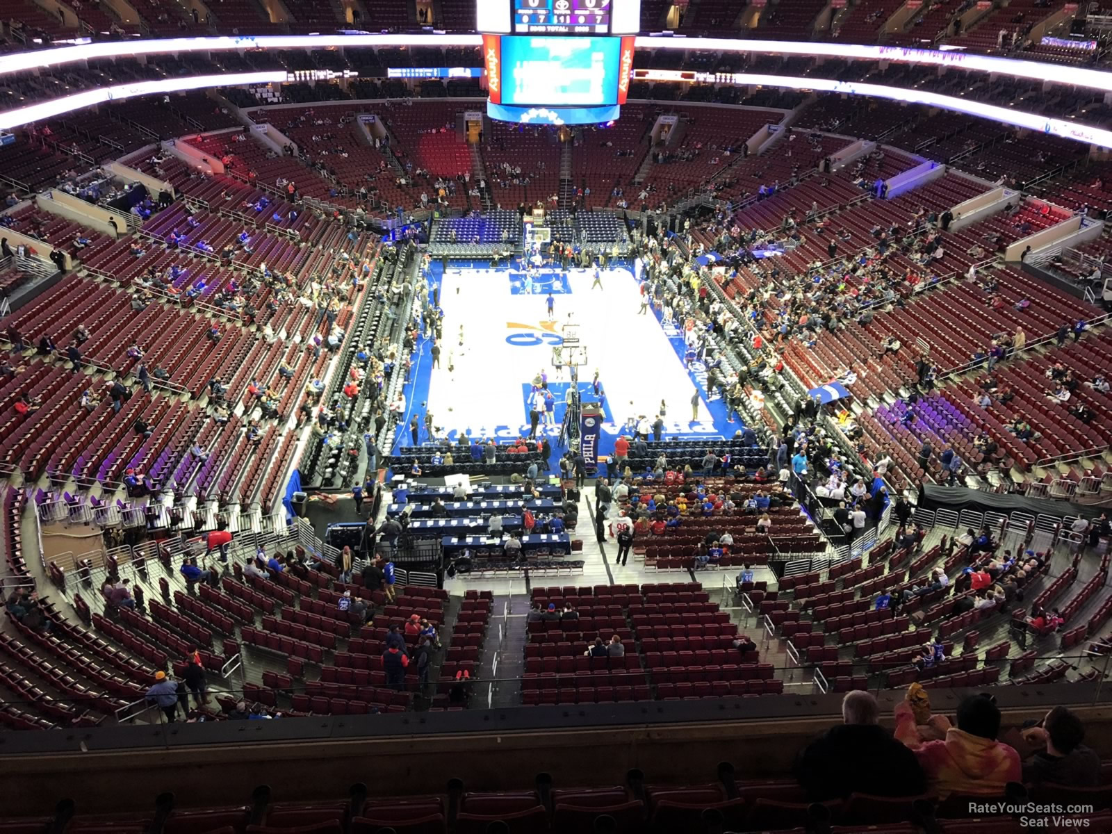 section 219, row 7 seat view  for basketball - wells fargo center