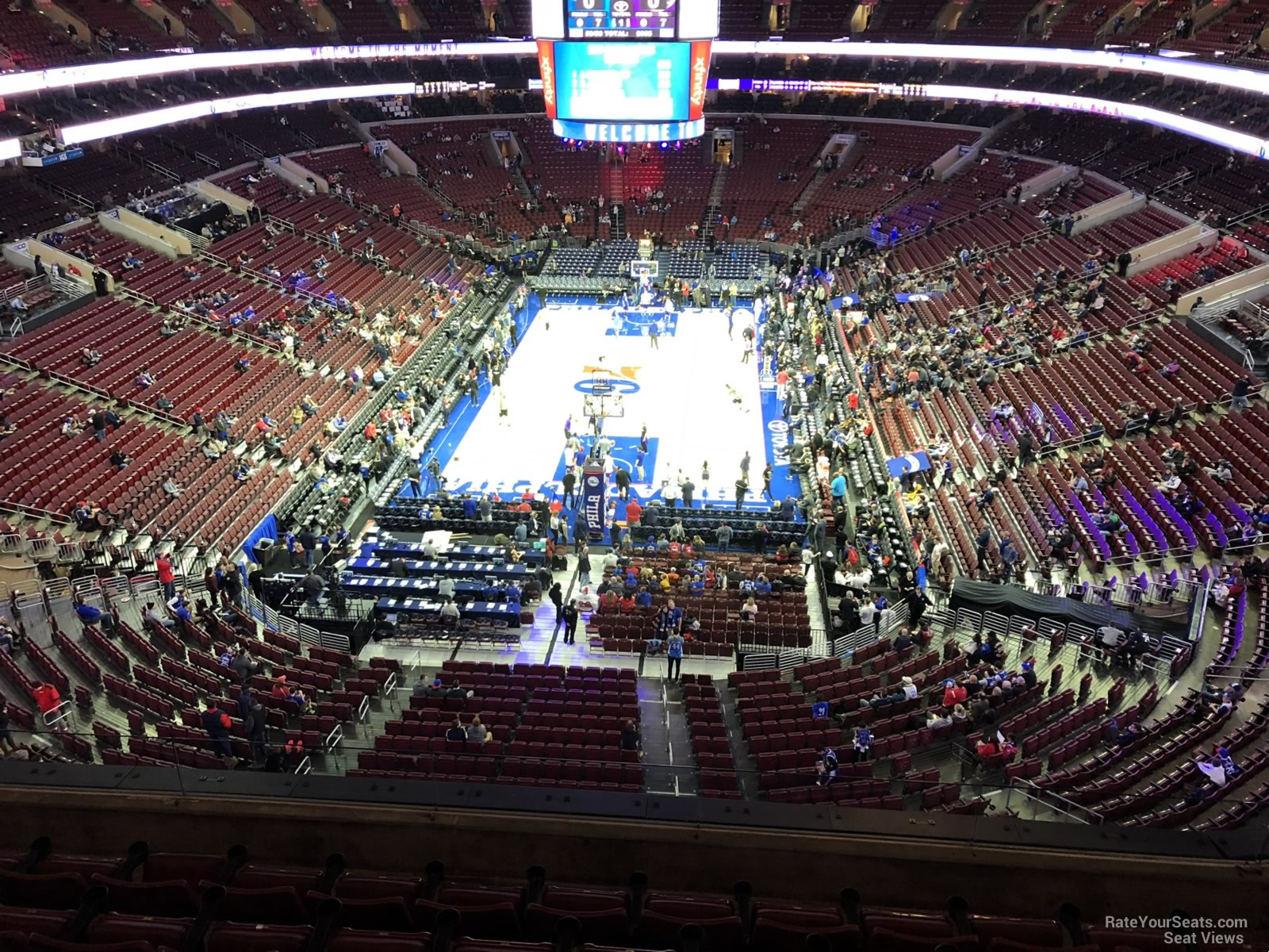 section 219a, row 7 seat view  for basketball - wells fargo center