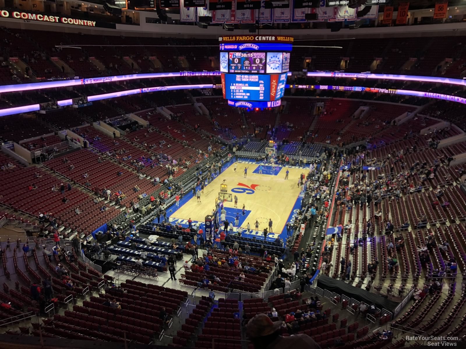 section 220, row 7 seat view  for basketball - wells fargo center