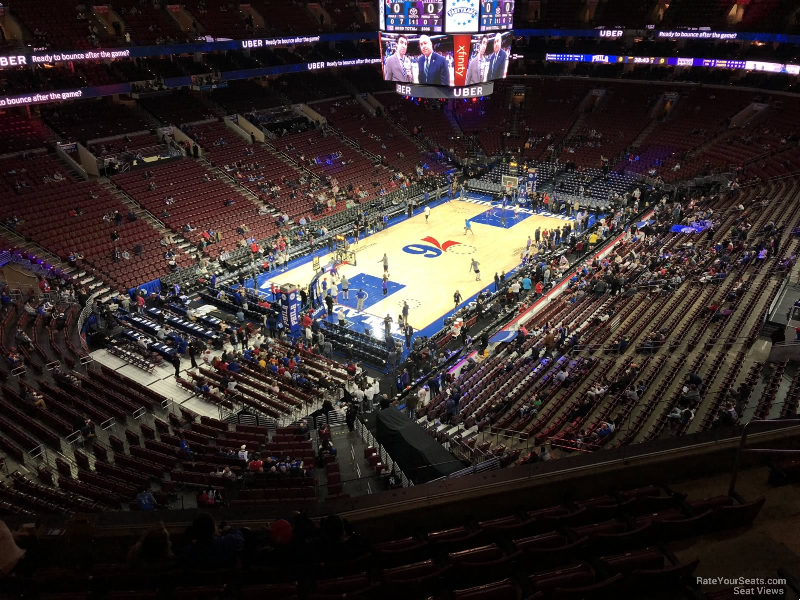 section 221a, row 7 seat view  for basketball - wells fargo center