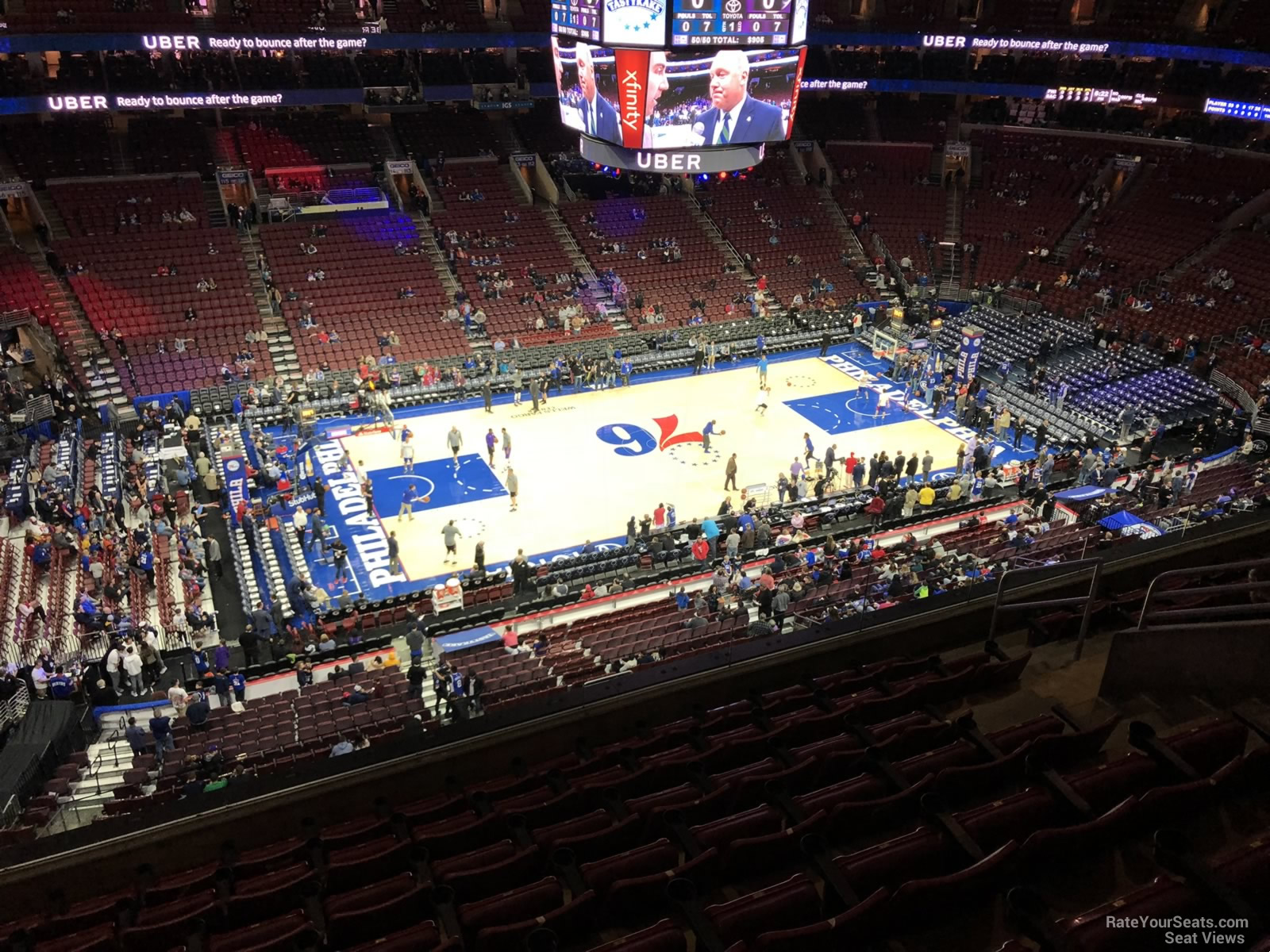 section 223, row 7 seat view  for basketball - wells fargo center