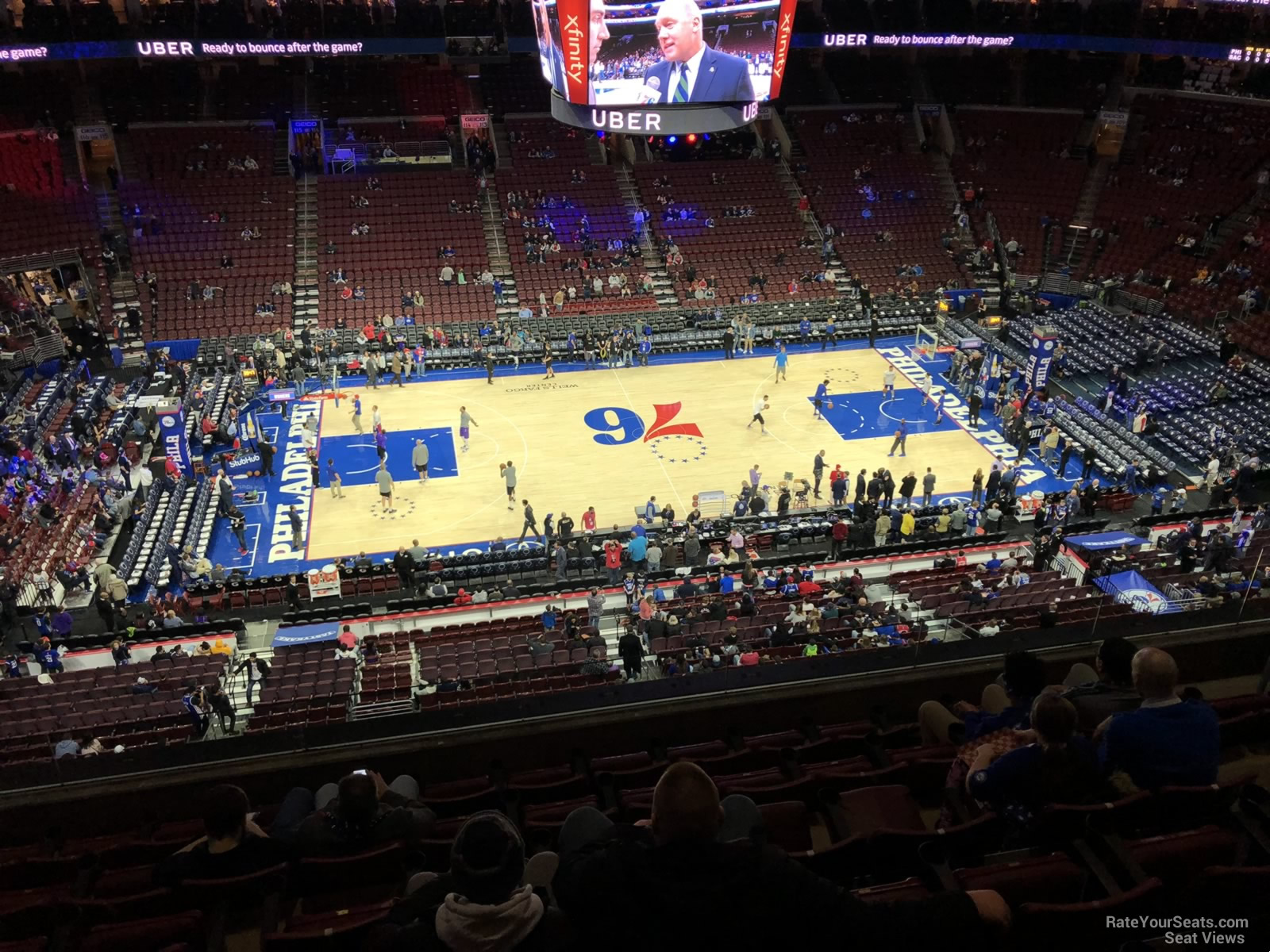section 224, row 7 seat view  for basketball - wells fargo center