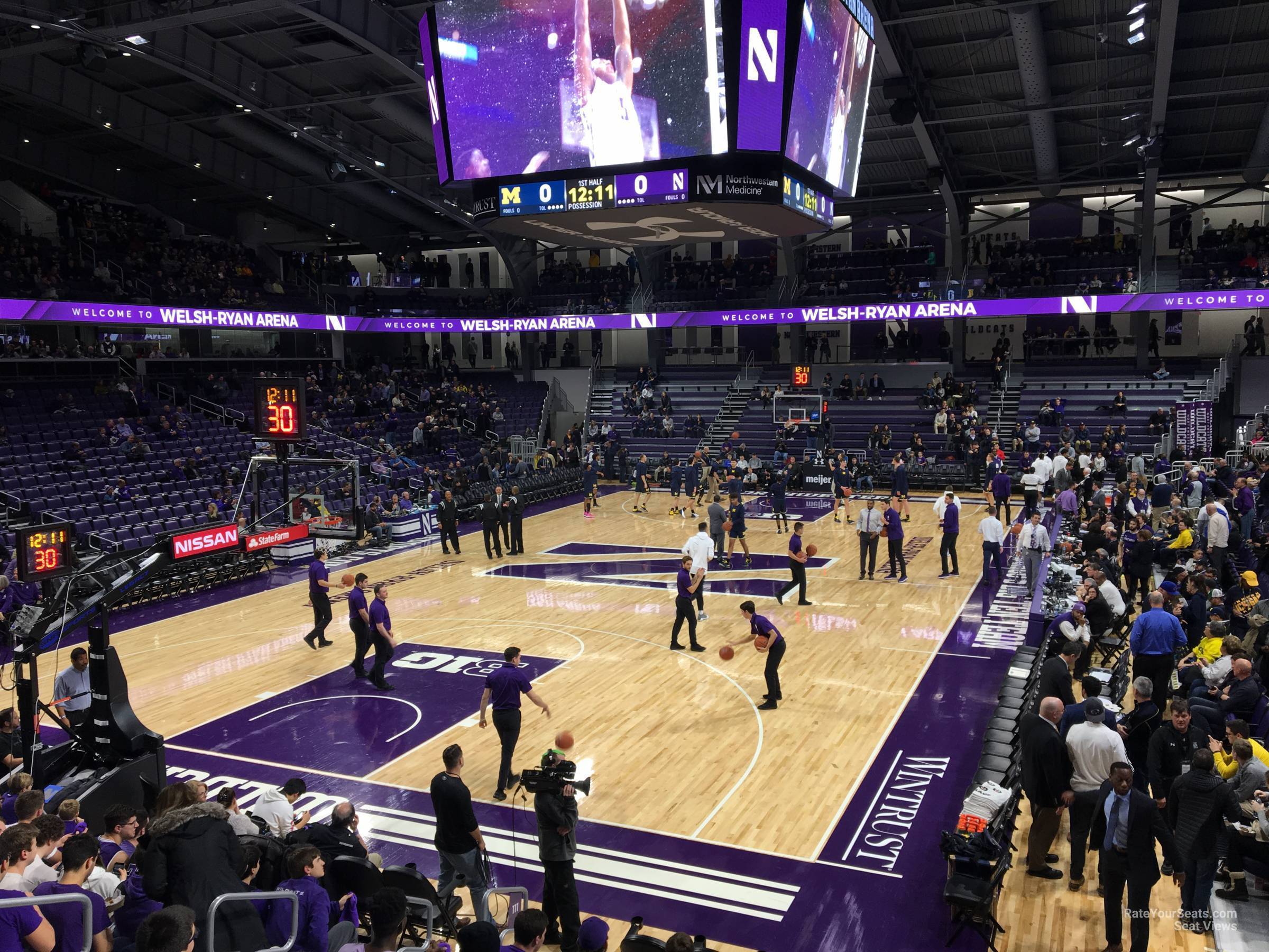 section 111, row 12 seat view  - welsh-ryan arena