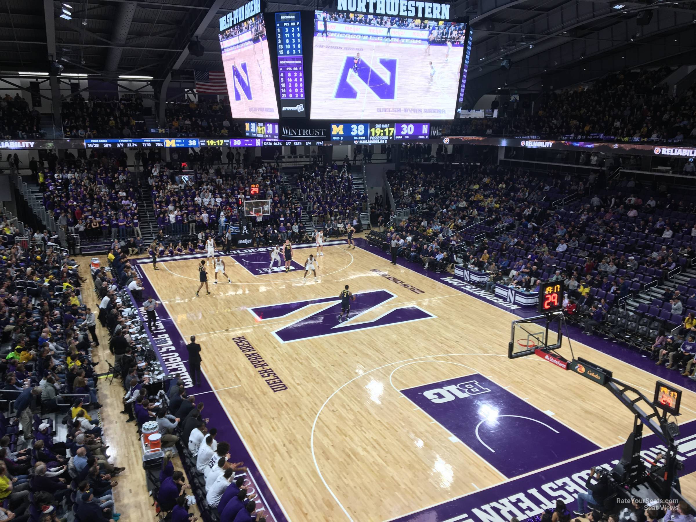 section 205, row 1 seat view  - welsh-ryan arena
