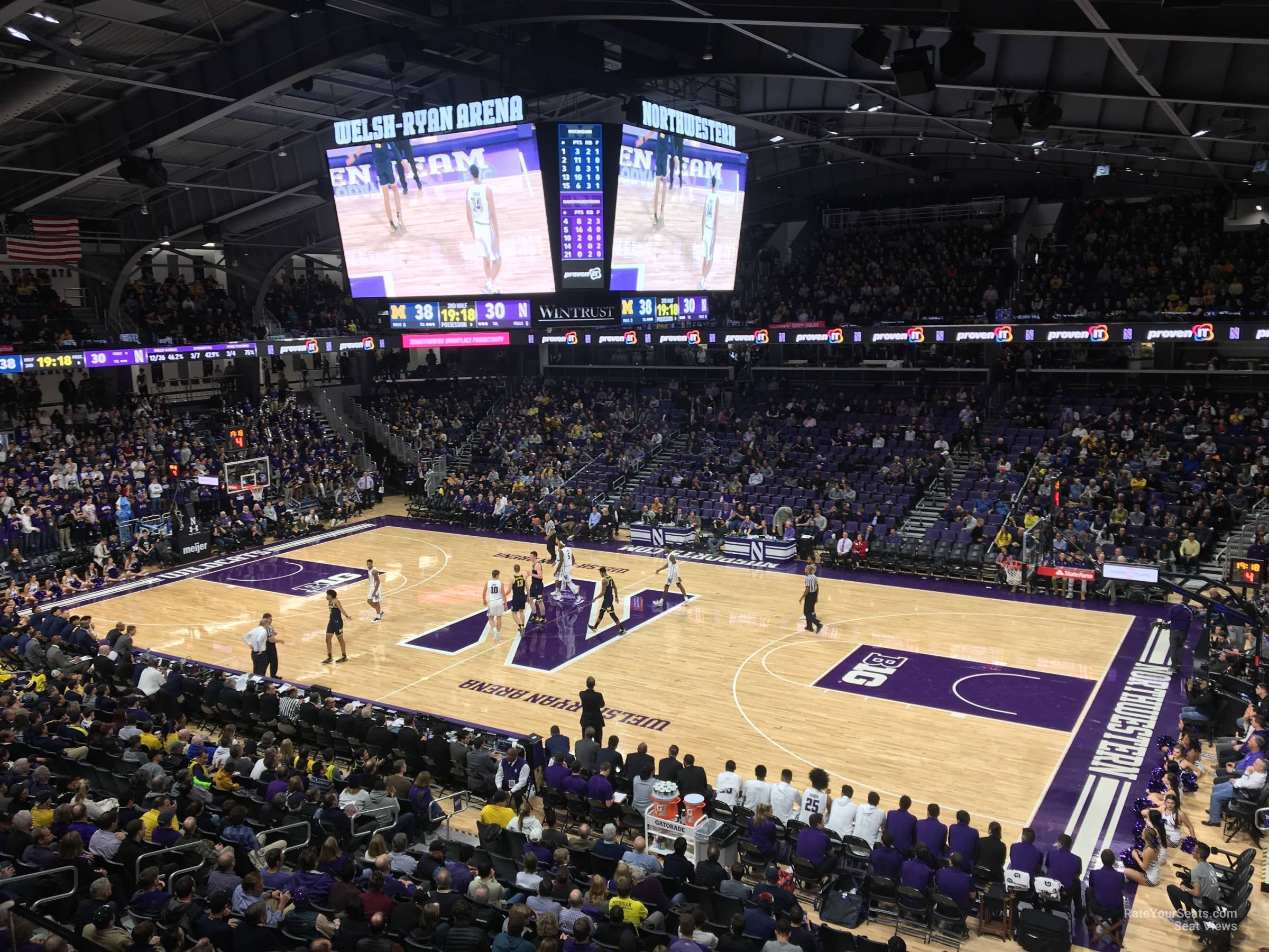 section 207, row 1 seat view  - welsh-ryan arena