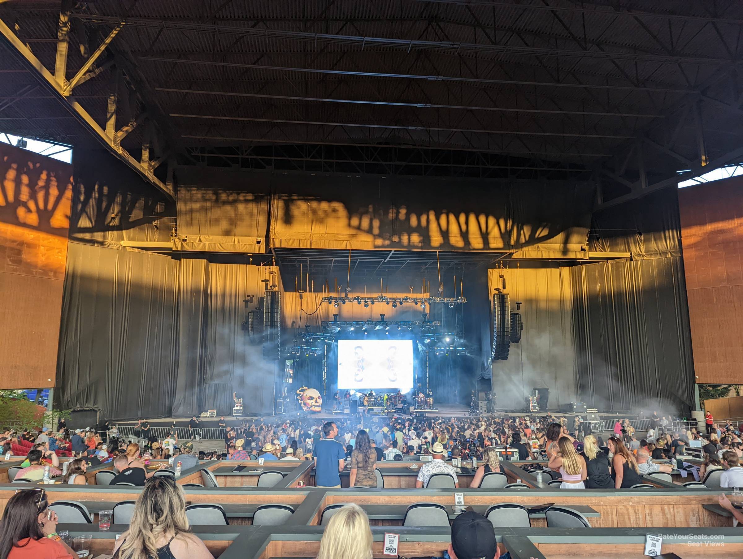 section 207, row 1 seat view  - white river amphitheatre