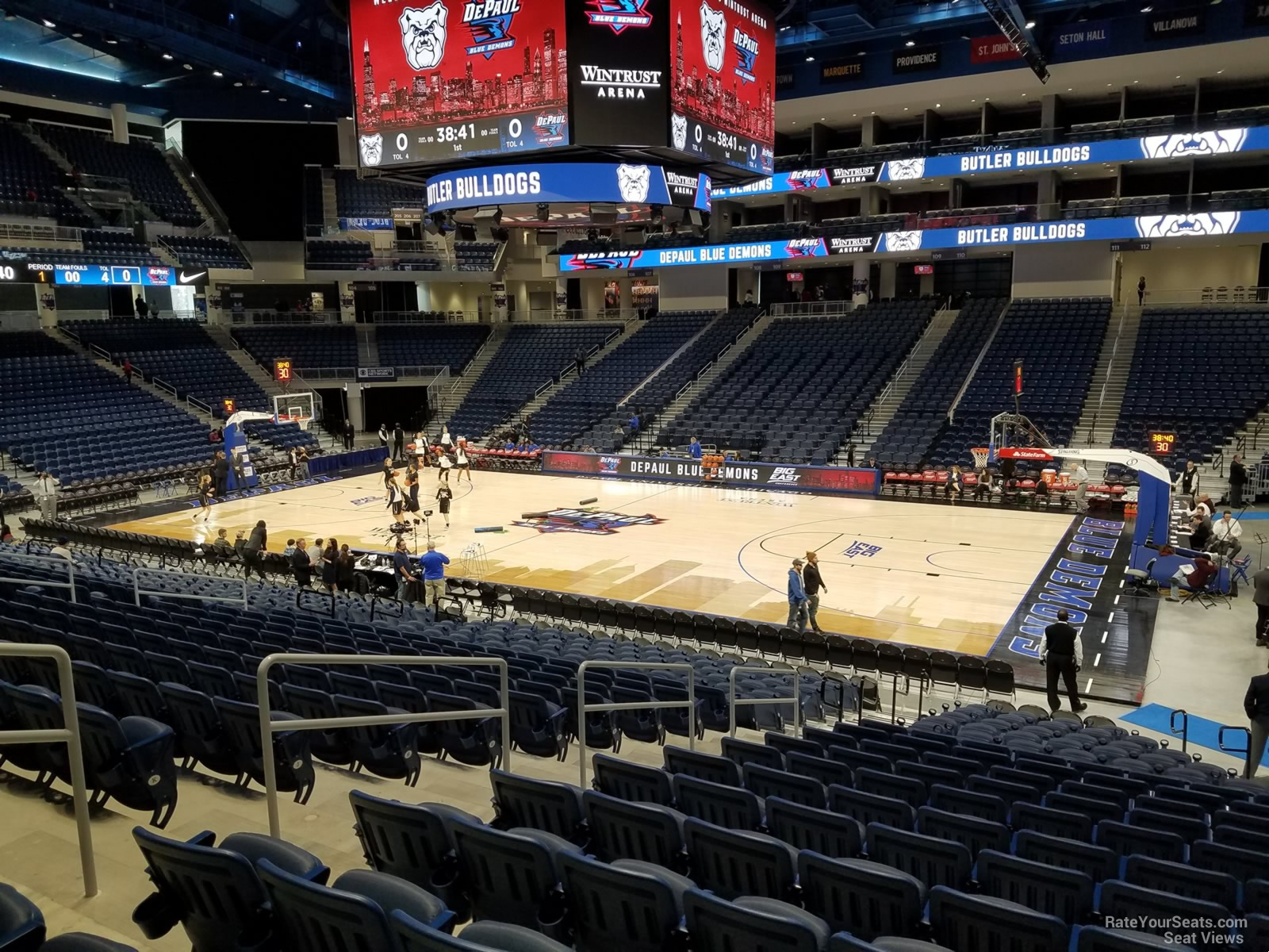 section 122, row p seat view  for basketball - wintrust arena