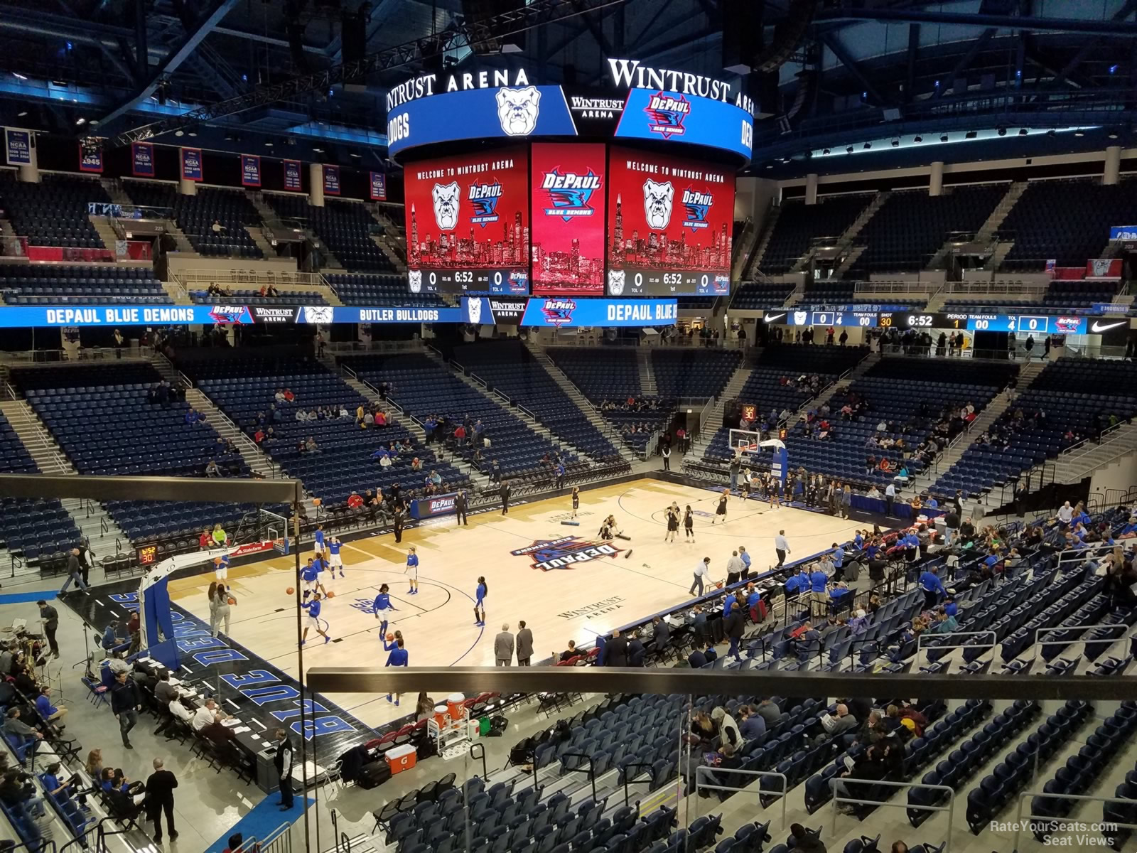 section 212, row b seat view  for basketball - wintrust arena