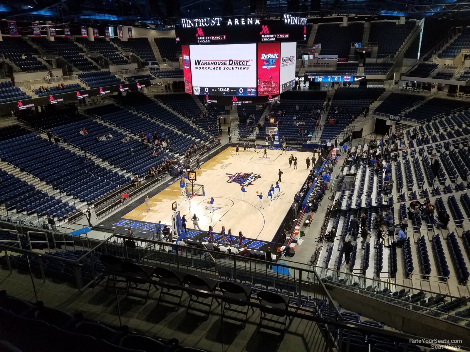 section 215, row e seat view  for basketball - wintrust arena