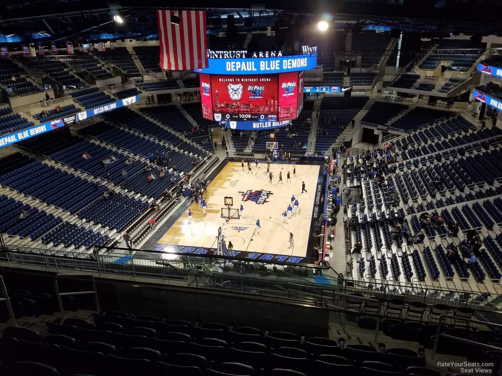 section 216, row l seat view  for basketball - wintrust arena