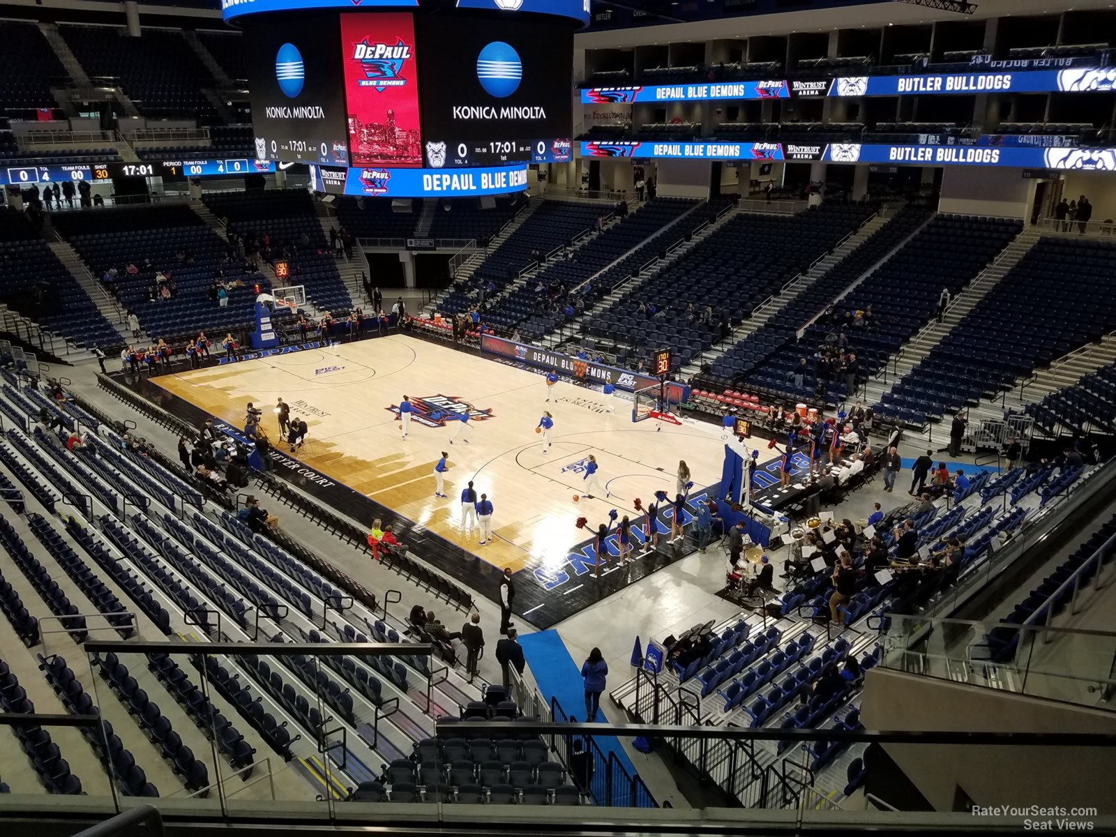section 220, row c seat view  for basketball - wintrust arena