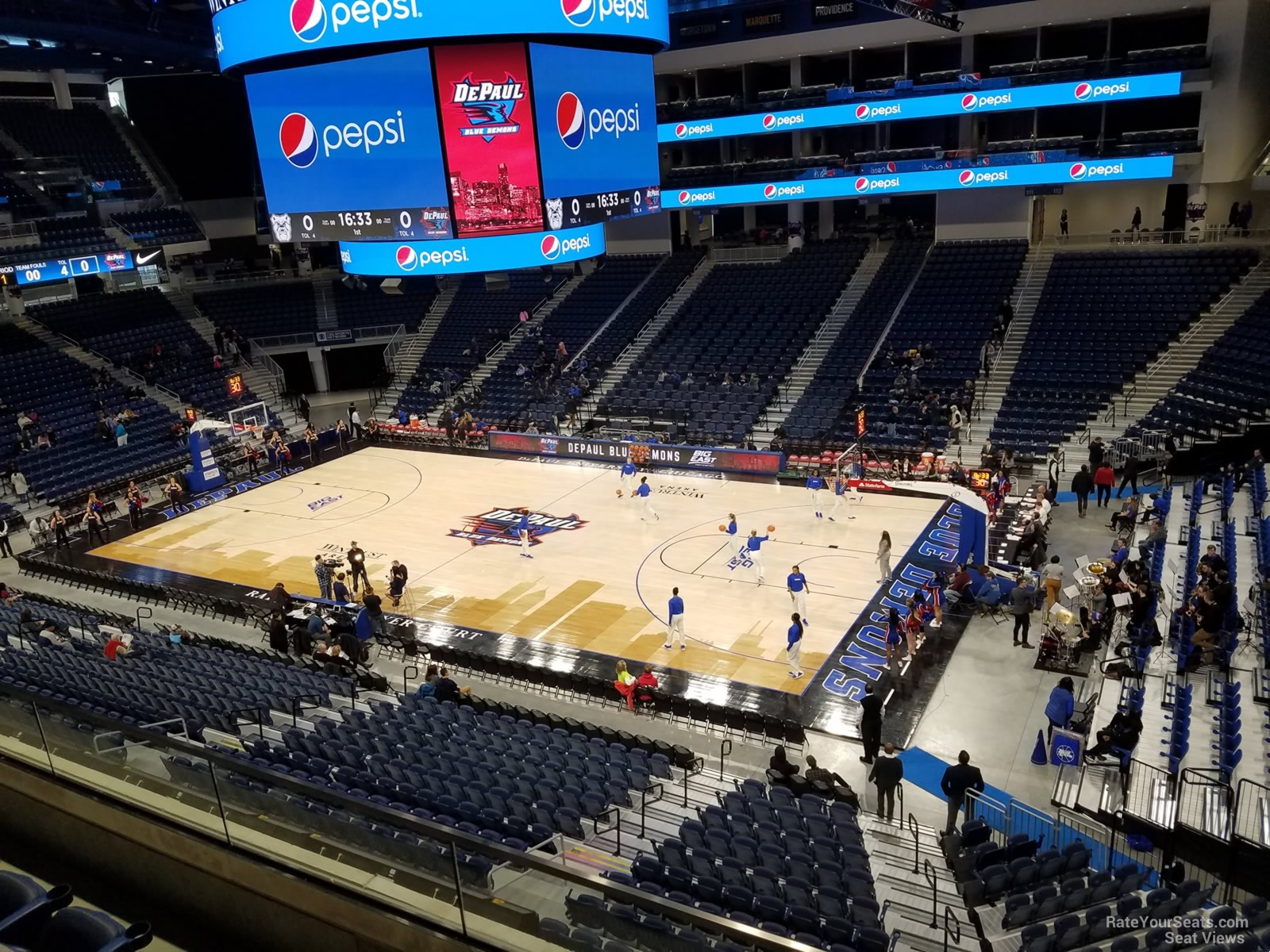 section 223, row c seat view  for basketball - wintrust arena