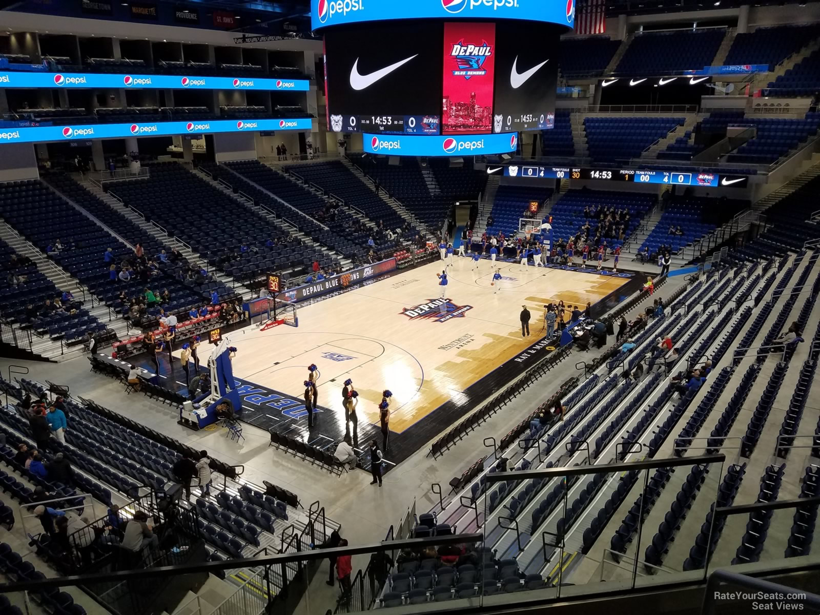 section 230, row c seat view  for basketball - wintrust arena
