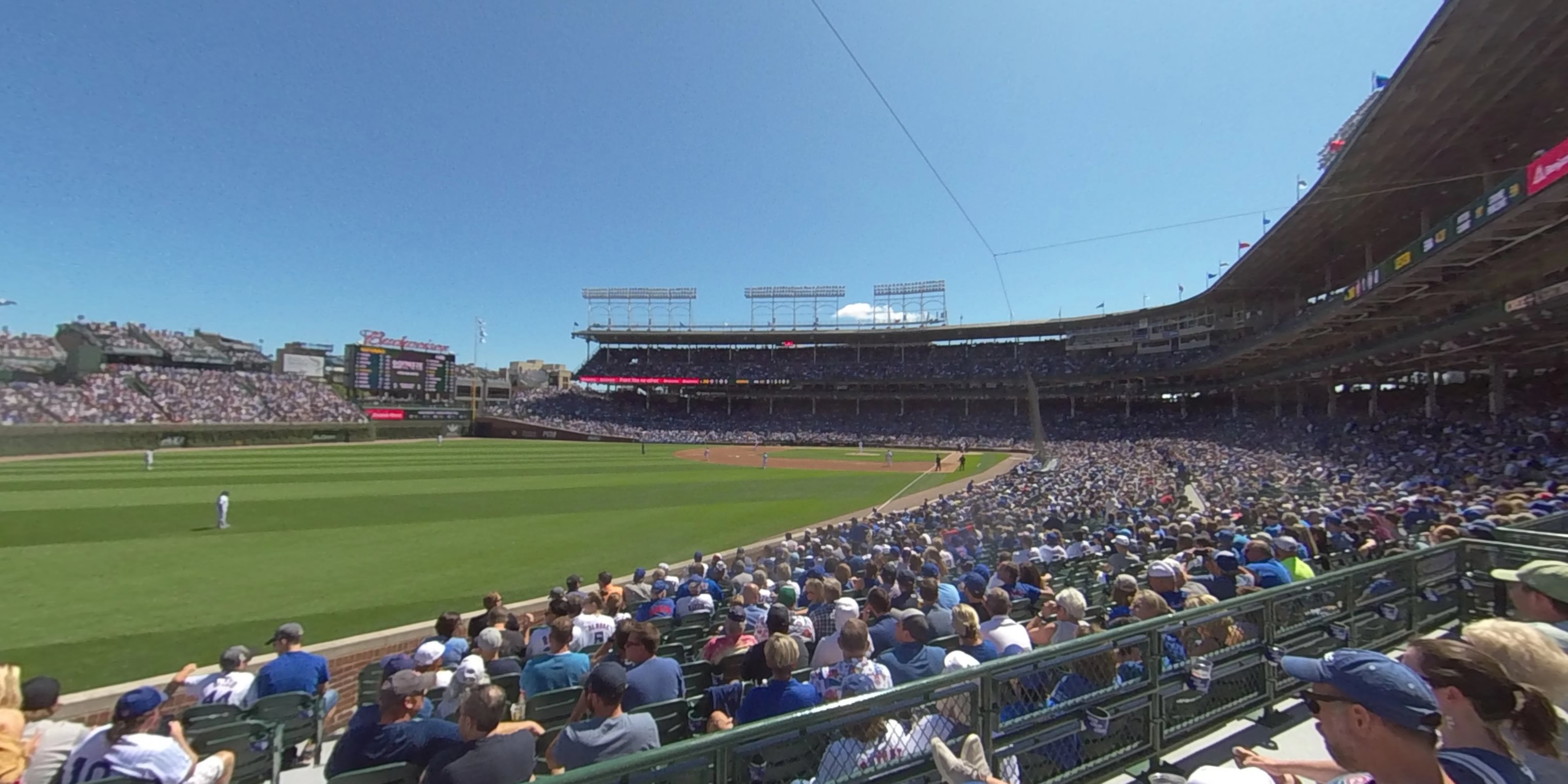 section 101 panoramic seat view  for baseball - wrigley field