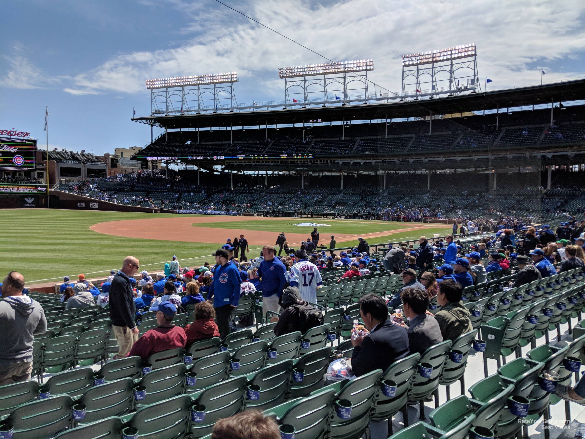 Section 106 at Wrigley Field - Chicago Cubs - RateYourSeats.com