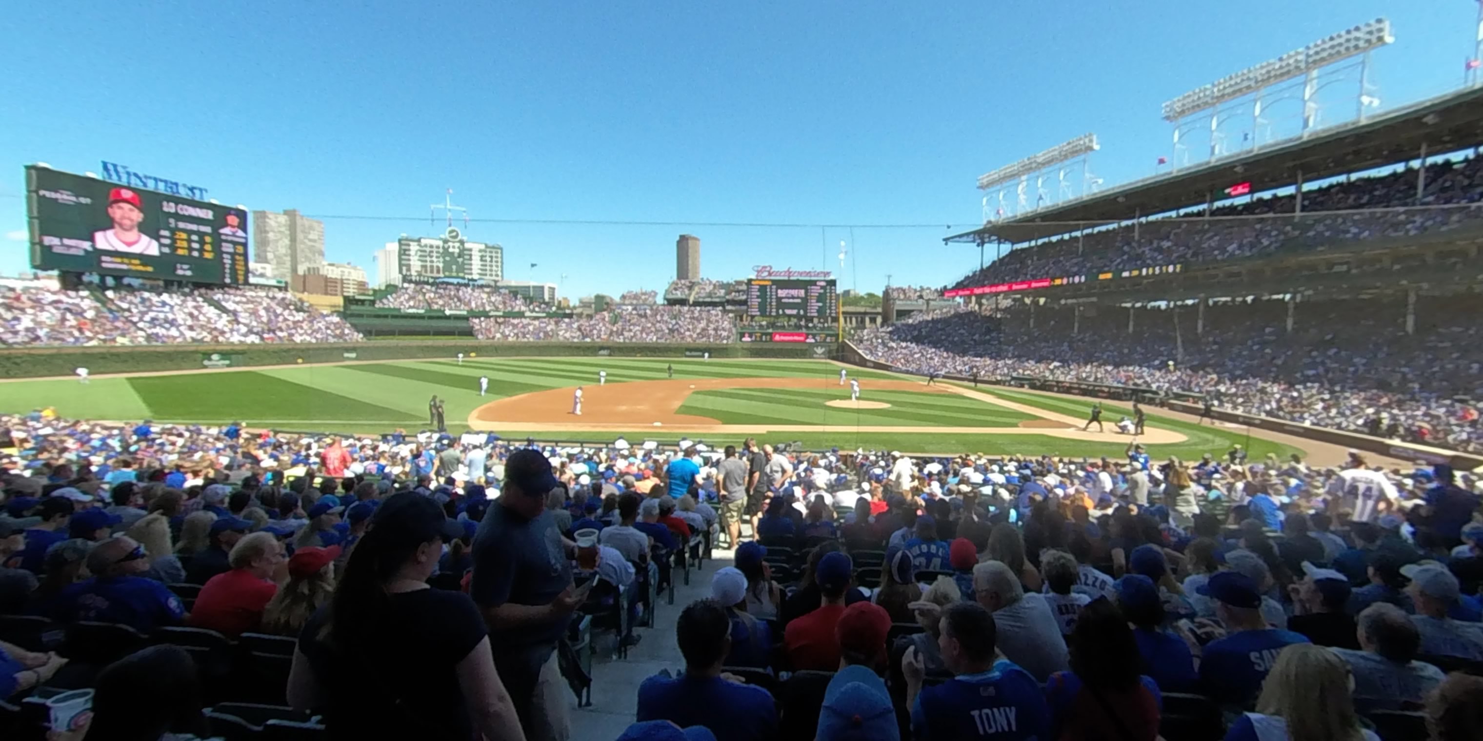 section 111 panoramic seat view  for baseball - wrigley field