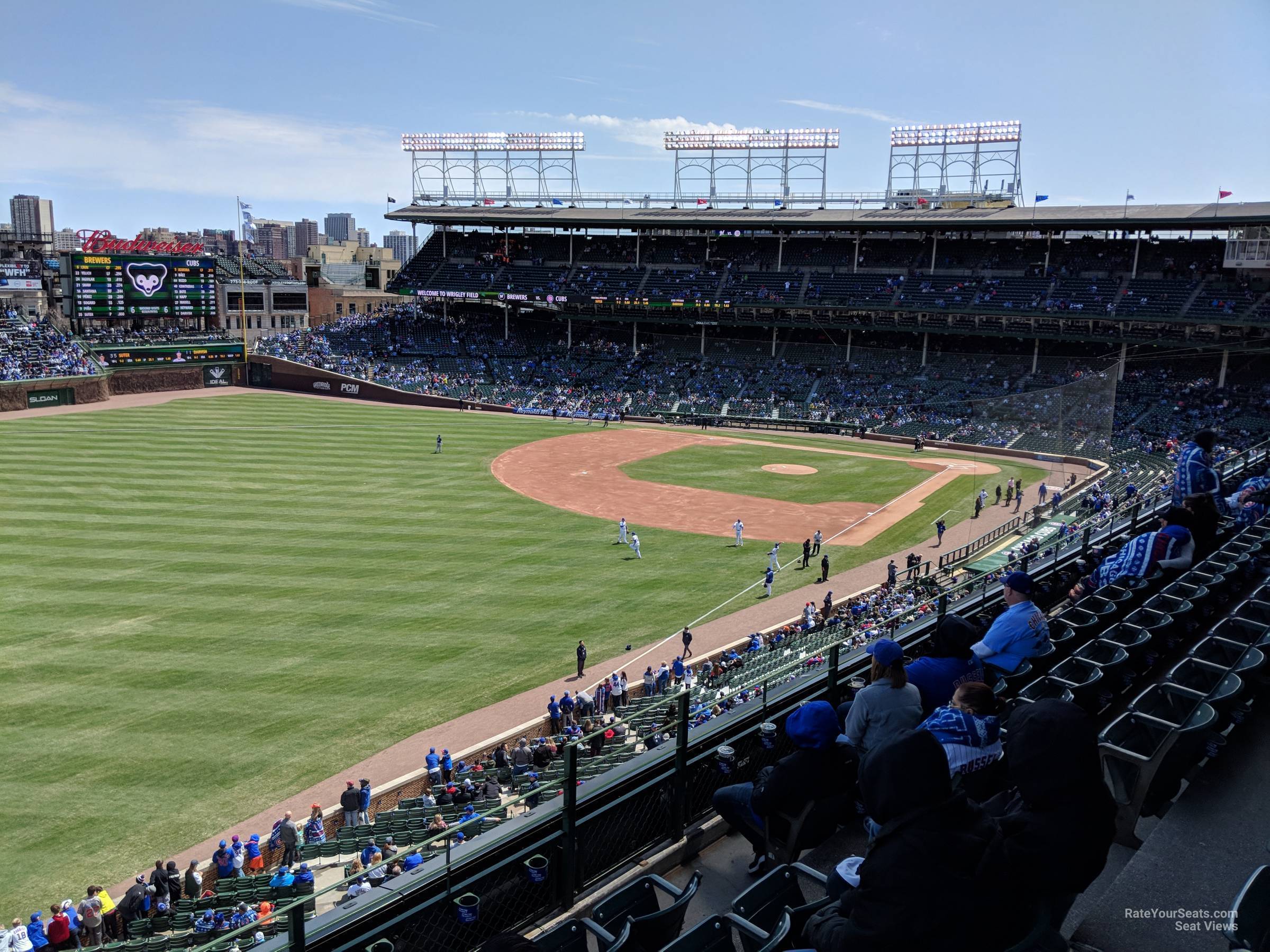 section 304, row 5 seat view for baseball - wrigley field