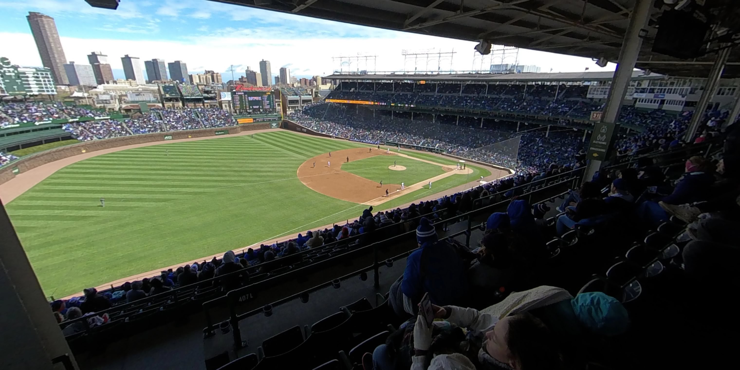 section 406 panoramic seat view  for baseball - wrigley field