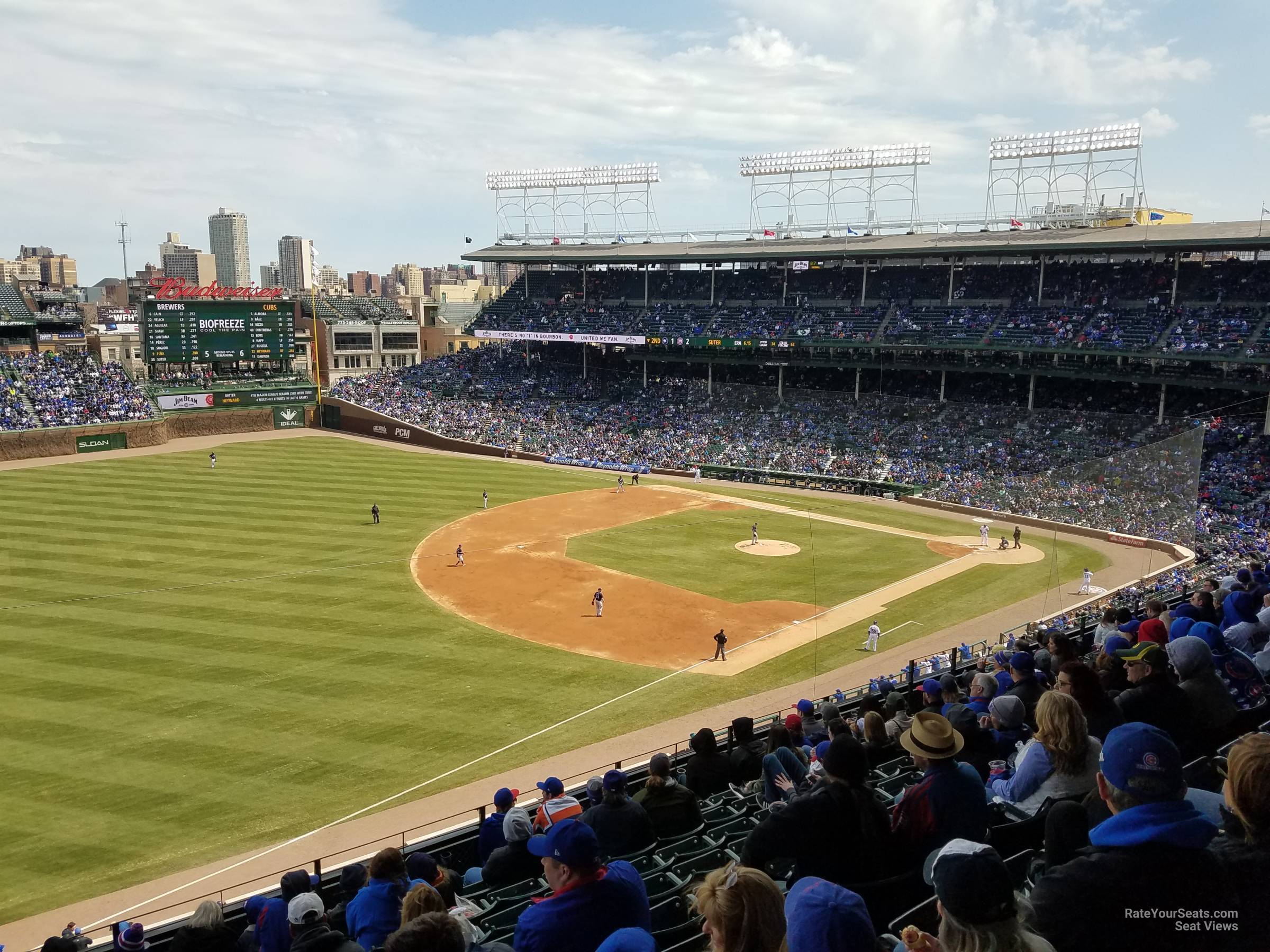 section 306, row 10 seat view  for baseball - wrigley field