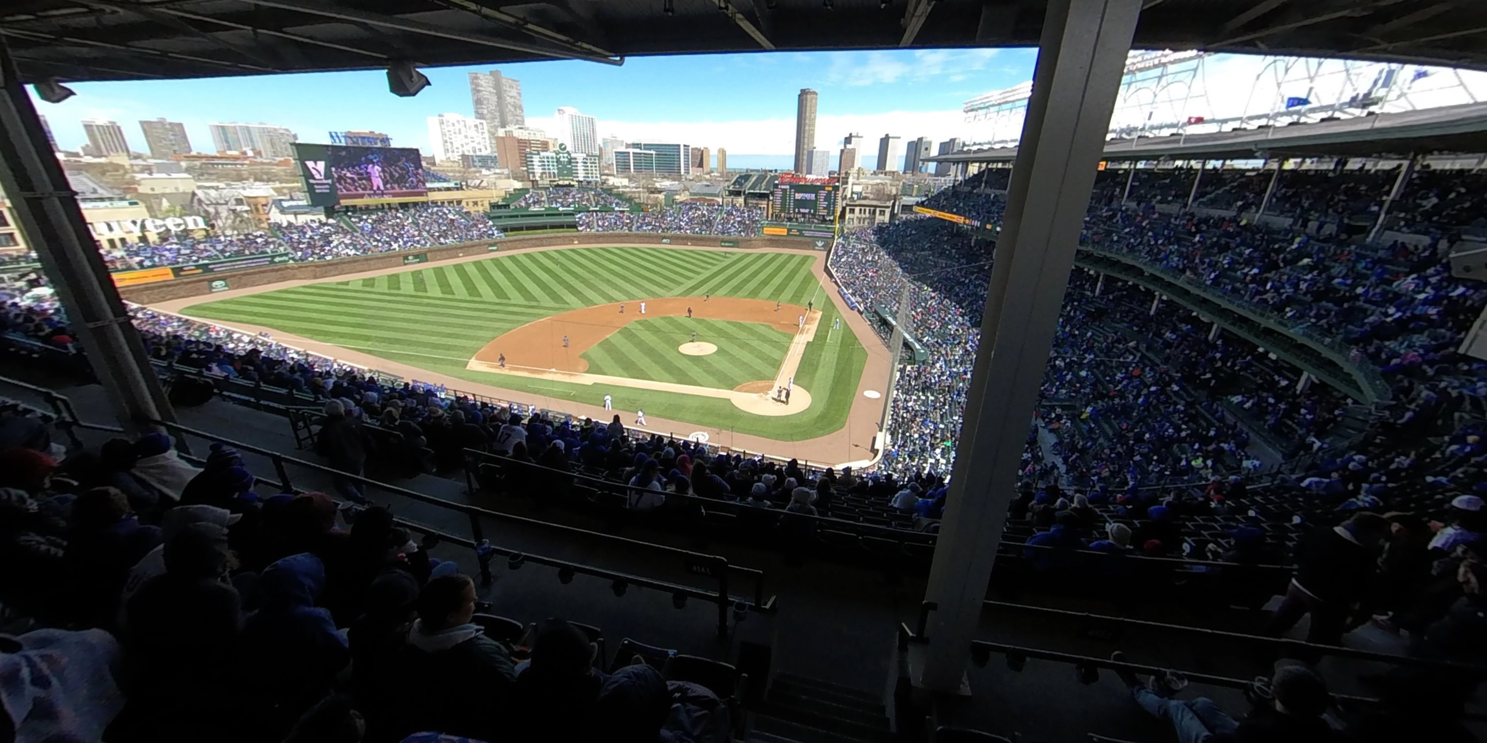 section 414 panoramic seat view  for baseball - wrigley field