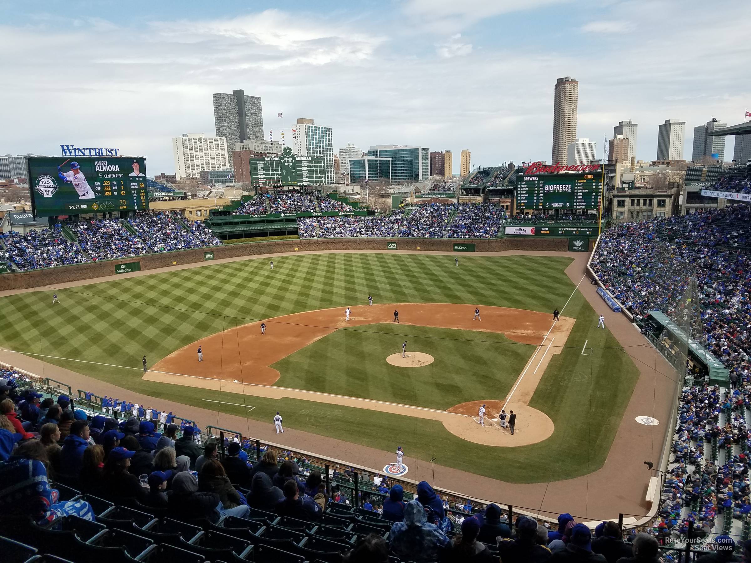 section 315, row 10 seat view  for baseball - wrigley field