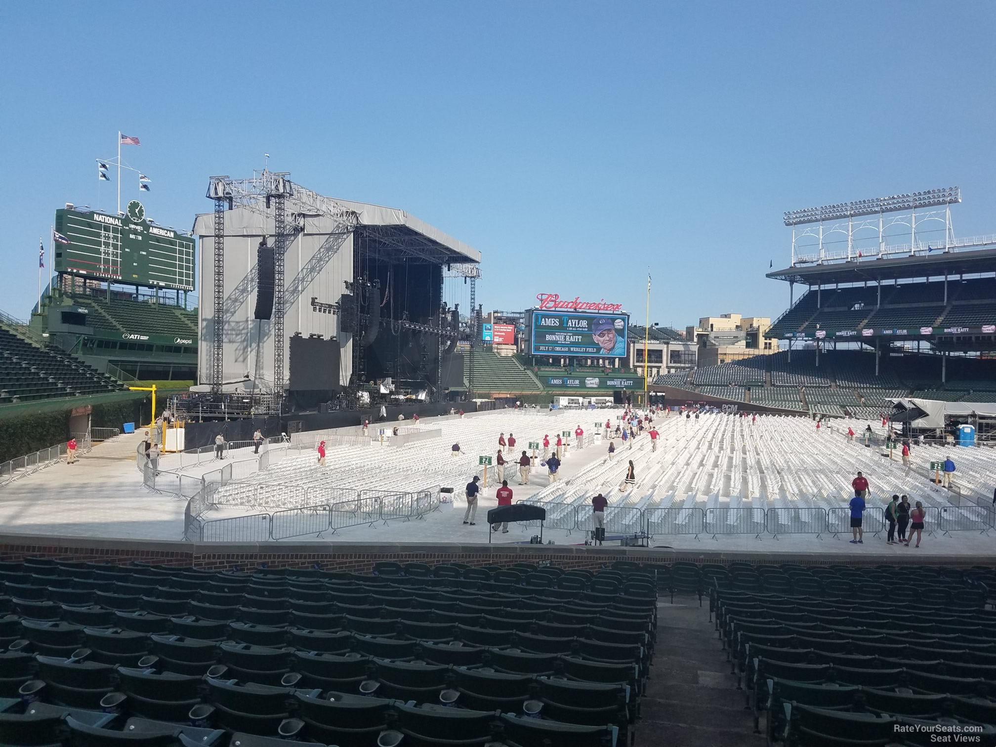 section 102, row 15 seat view  for concert - wrigley field
