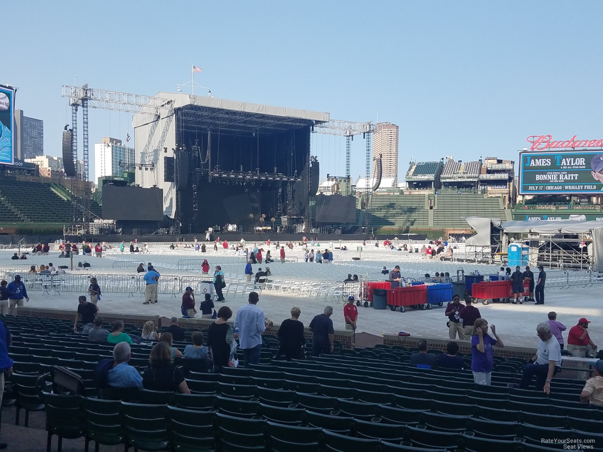 section 109, row 4 seat view  for concert - wrigley field