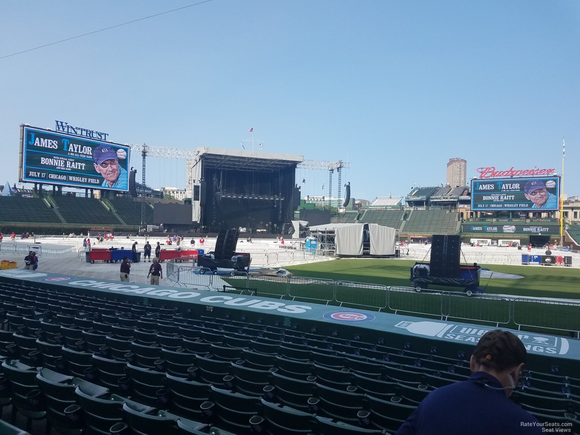 section 13, row 10 seat view  for concert - wrigley field