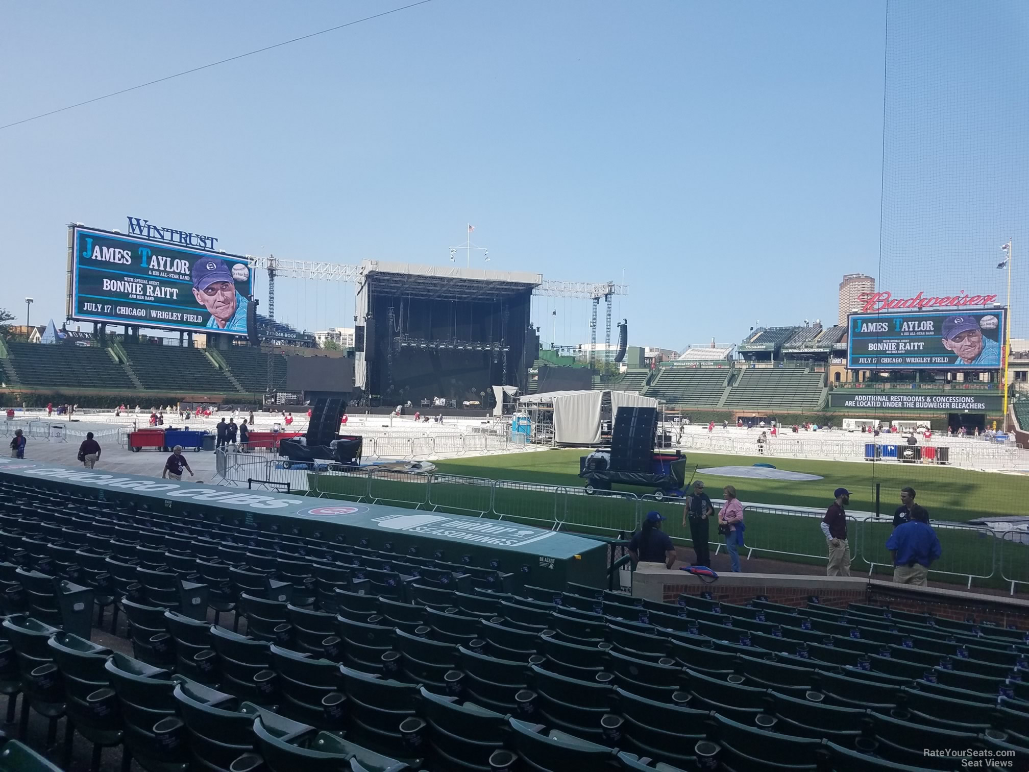 section 14, row 10 seat view  for concert - wrigley field