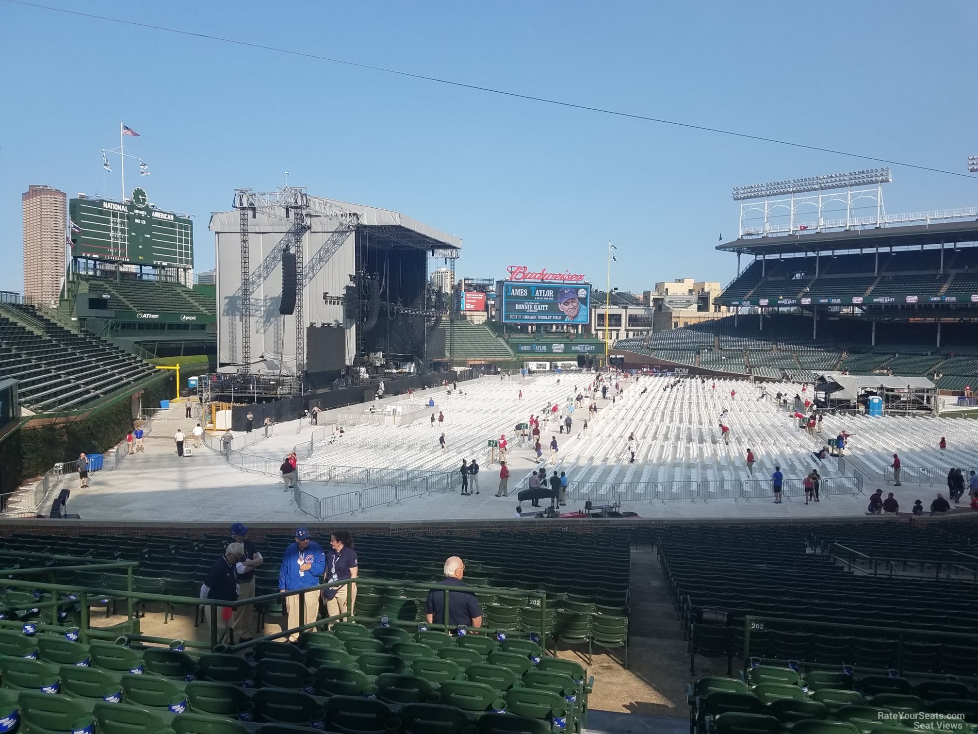 section 203, row 11 seat view  for concert - wrigley field