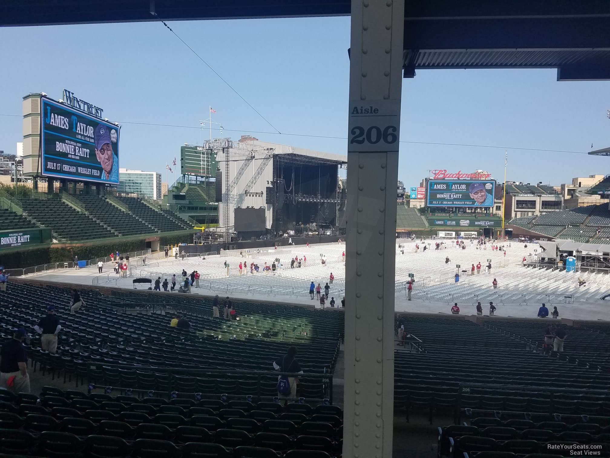 Wrigley Field Section 206 Concert Seating