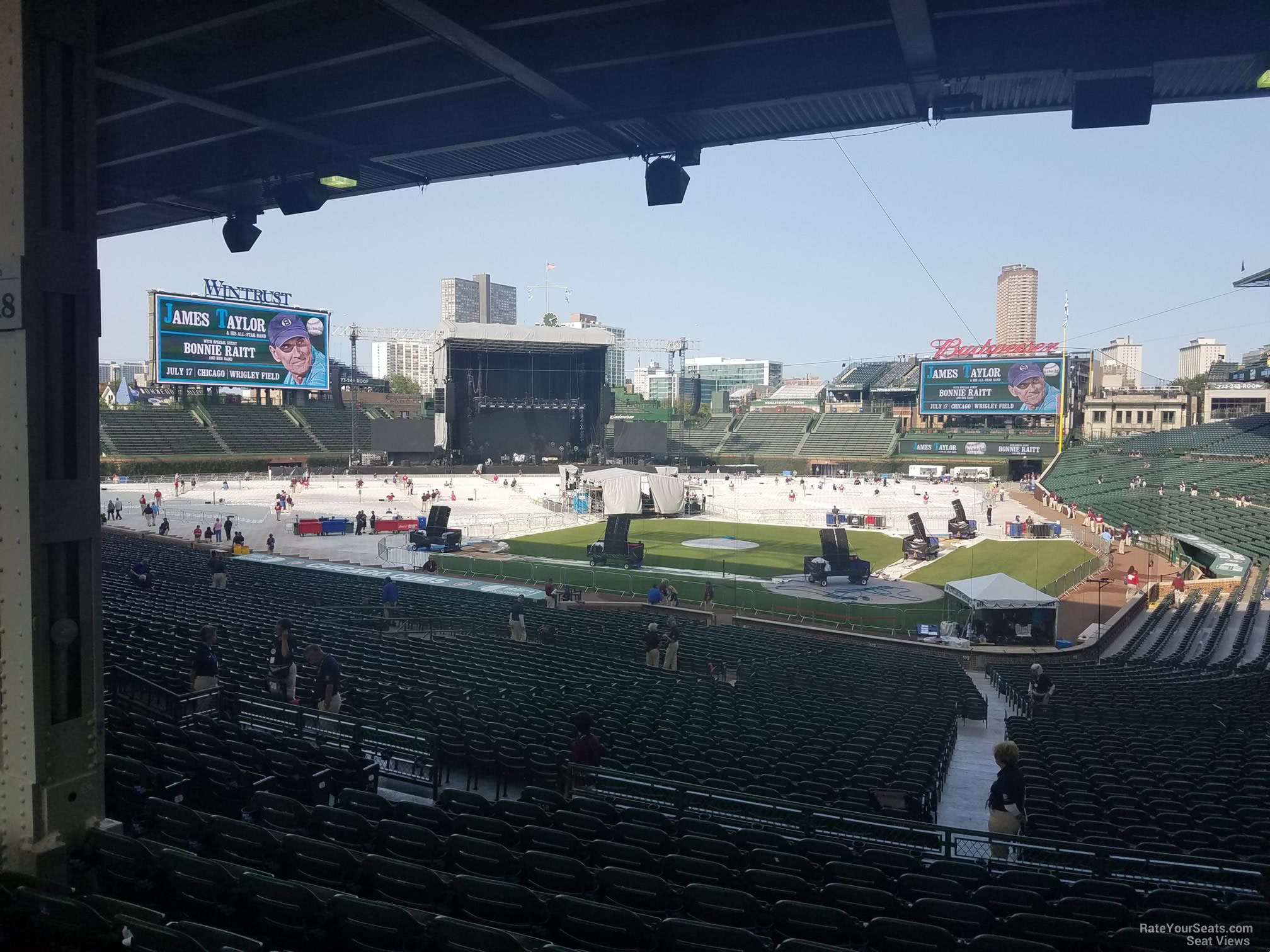 section 214, row 11 seat view  for concert - wrigley field