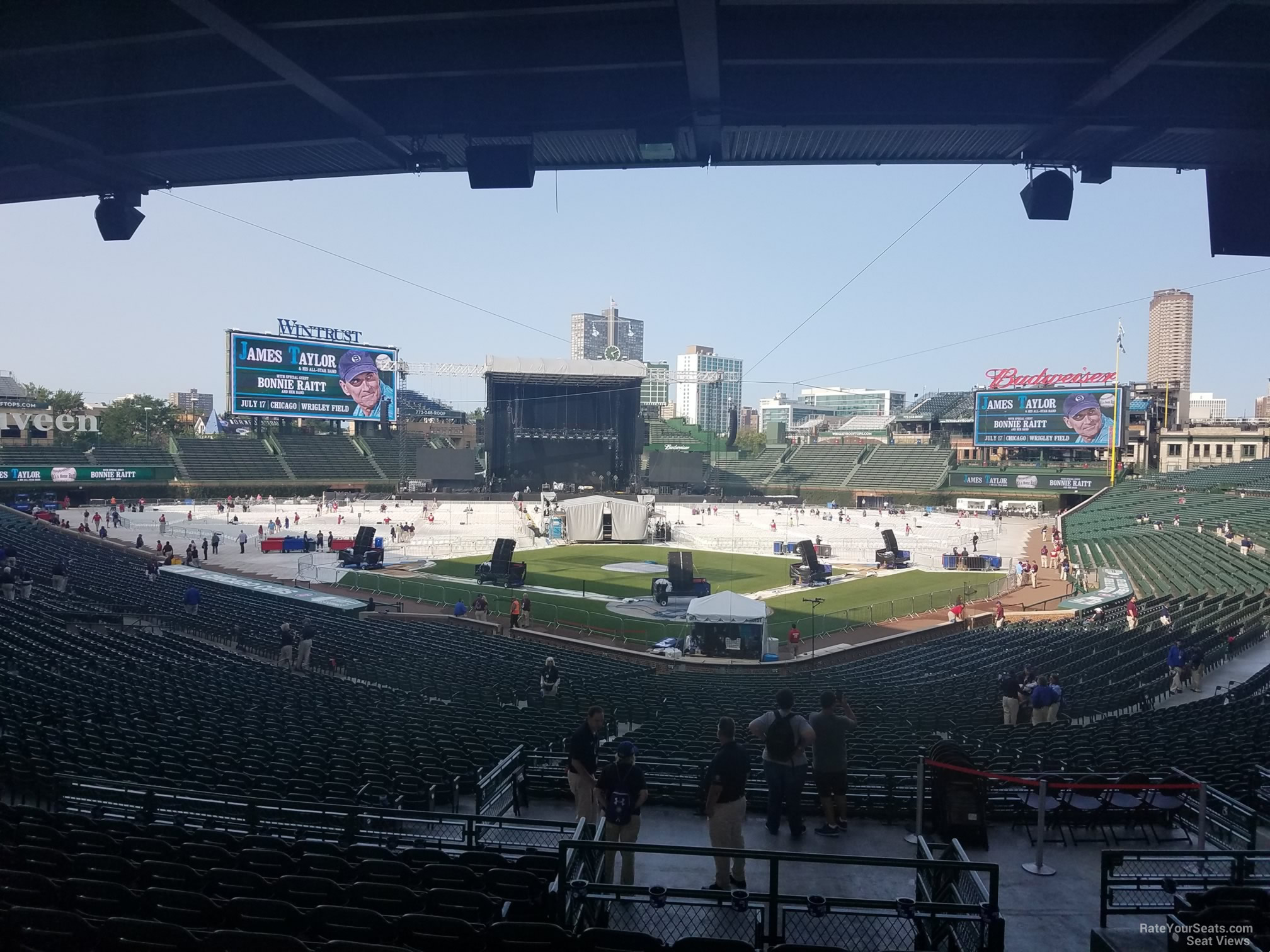 section 216, row 11 seat view  for concert - wrigley field
