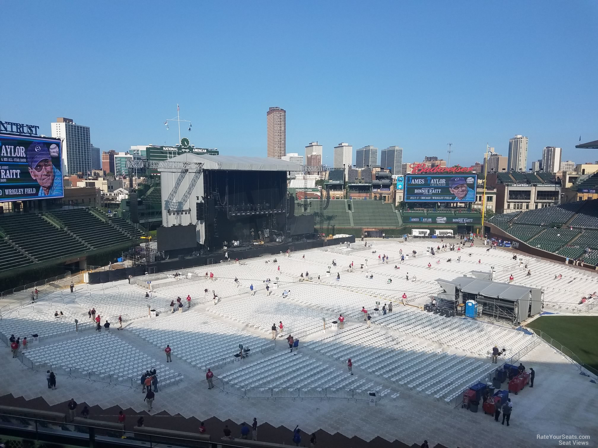 section 308, row 7 seat view  for concert - wrigley field