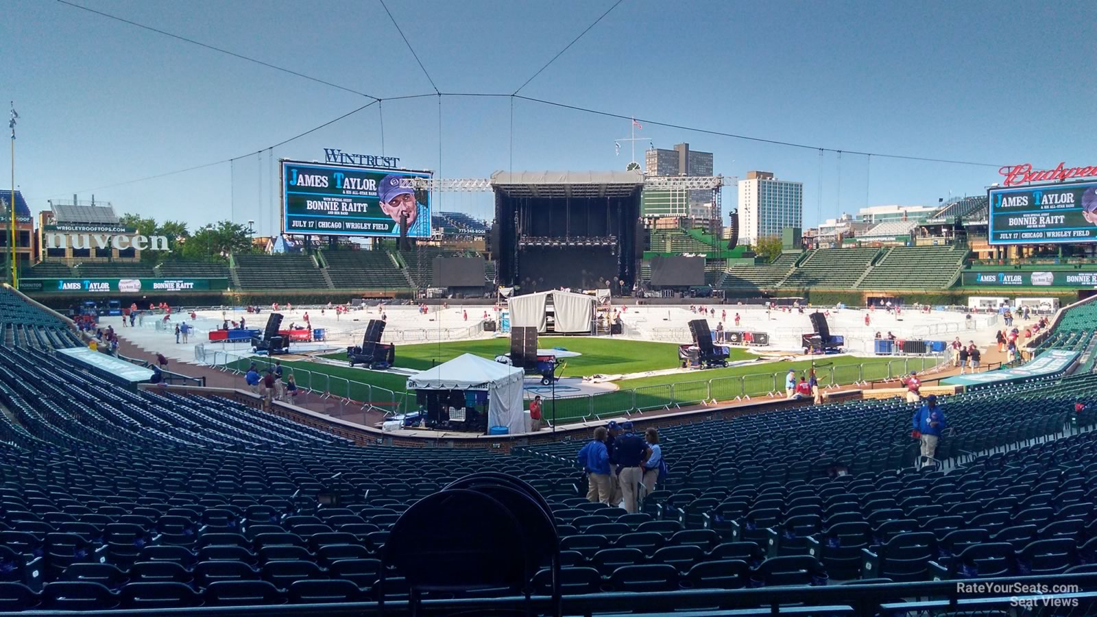 section 117, row 15 seat view  for concert - wrigley field