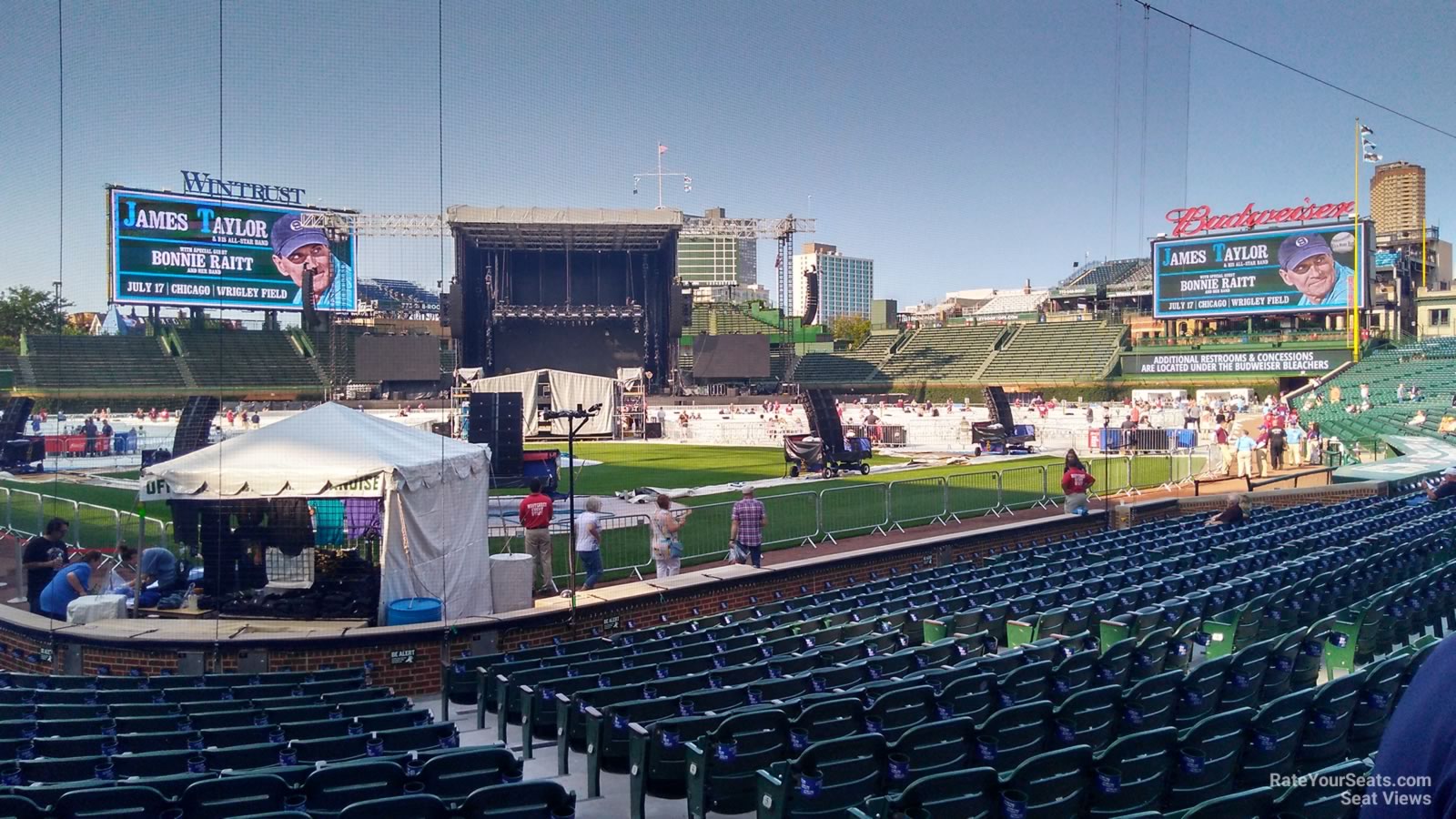 section 18, row 10 seat view  for concert - wrigley field