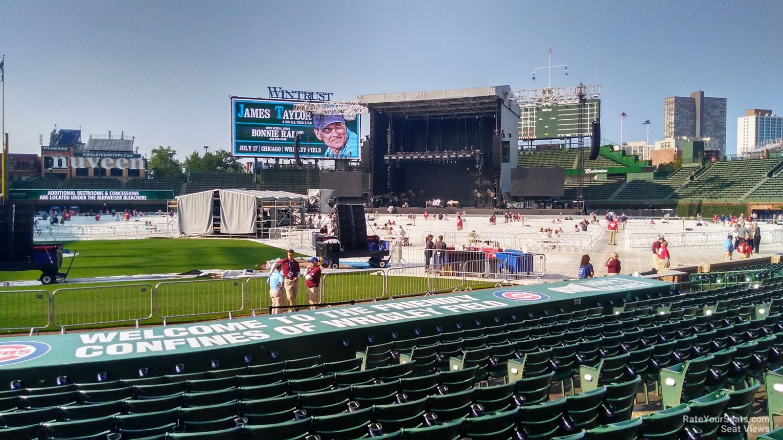 section 23, row 10 seat view  for concert - wrigley field