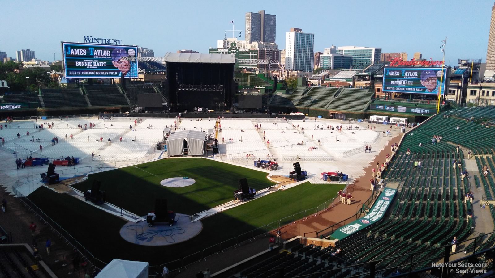 section 319, row 5 seat view  for concert - wrigley field